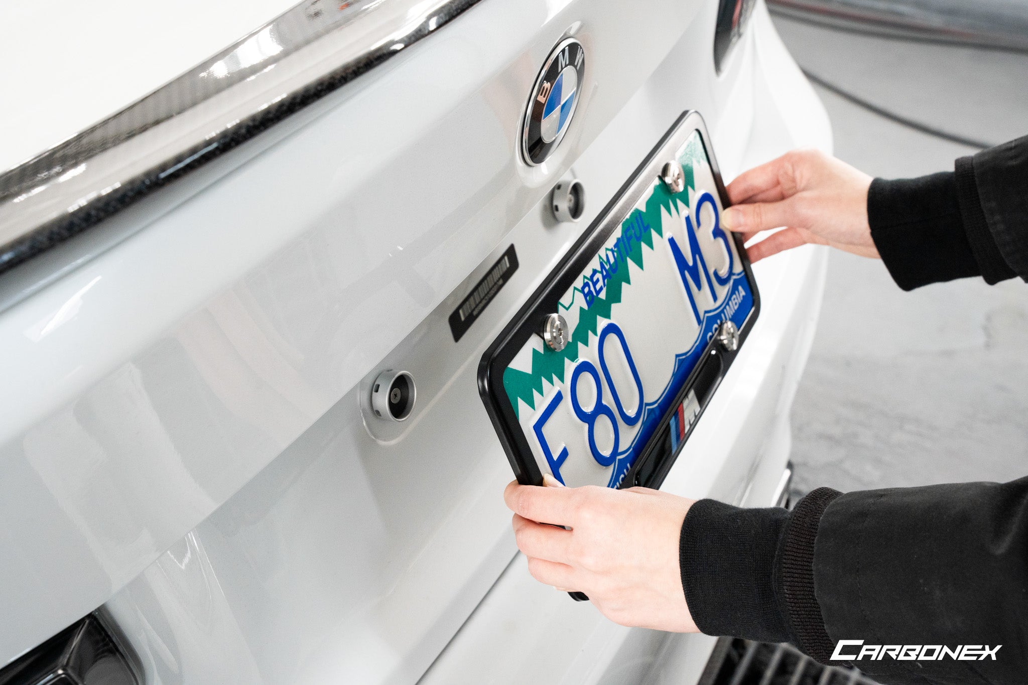Carbonex BMW Magnetic Rear License Plate Mount-Exterior-Grocery Getter Performance