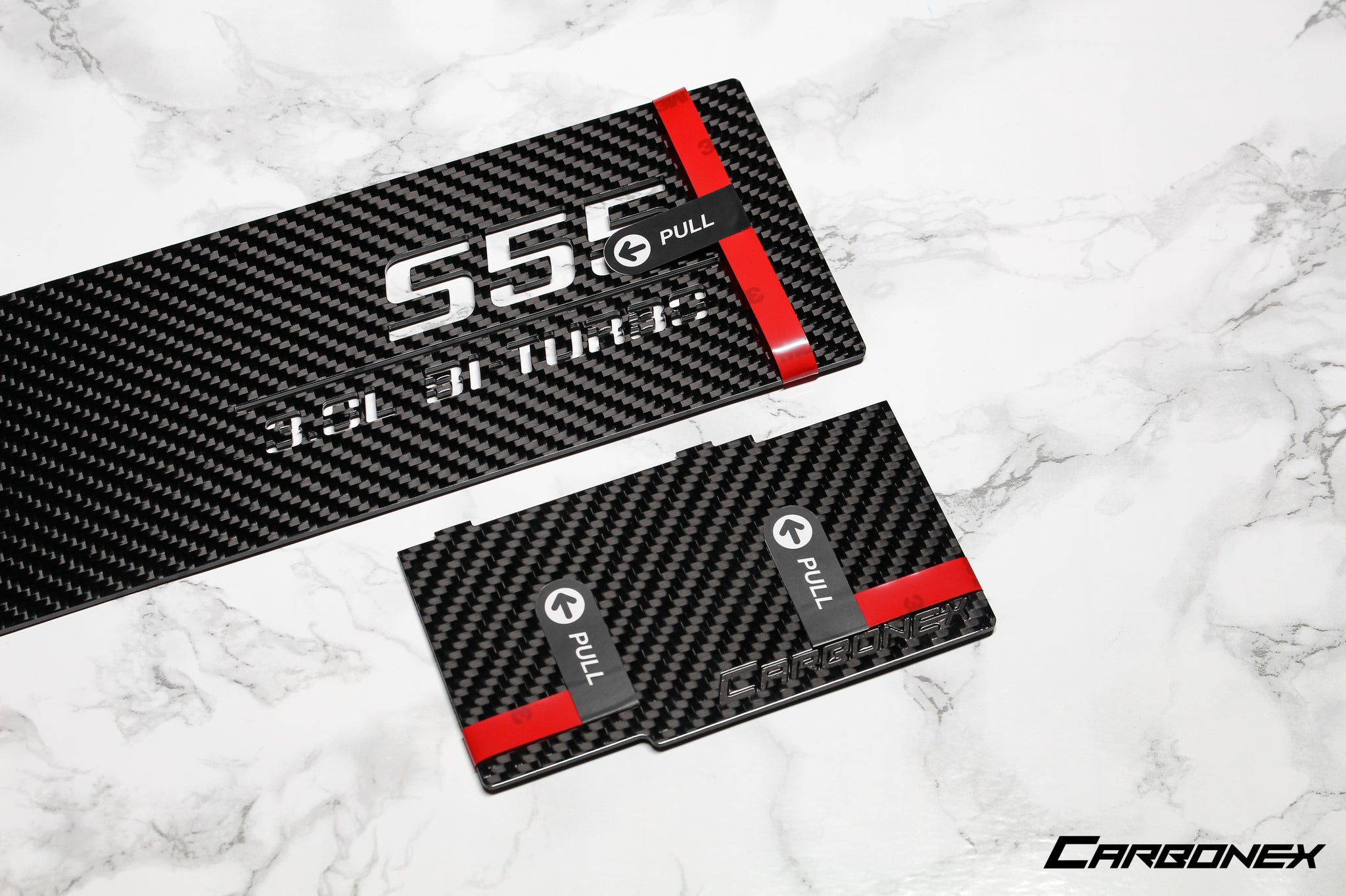 Carbonex F8X (S55) Carbon Charge Cooler Cover - Engraved-Exterior-Grocery Getter Performance