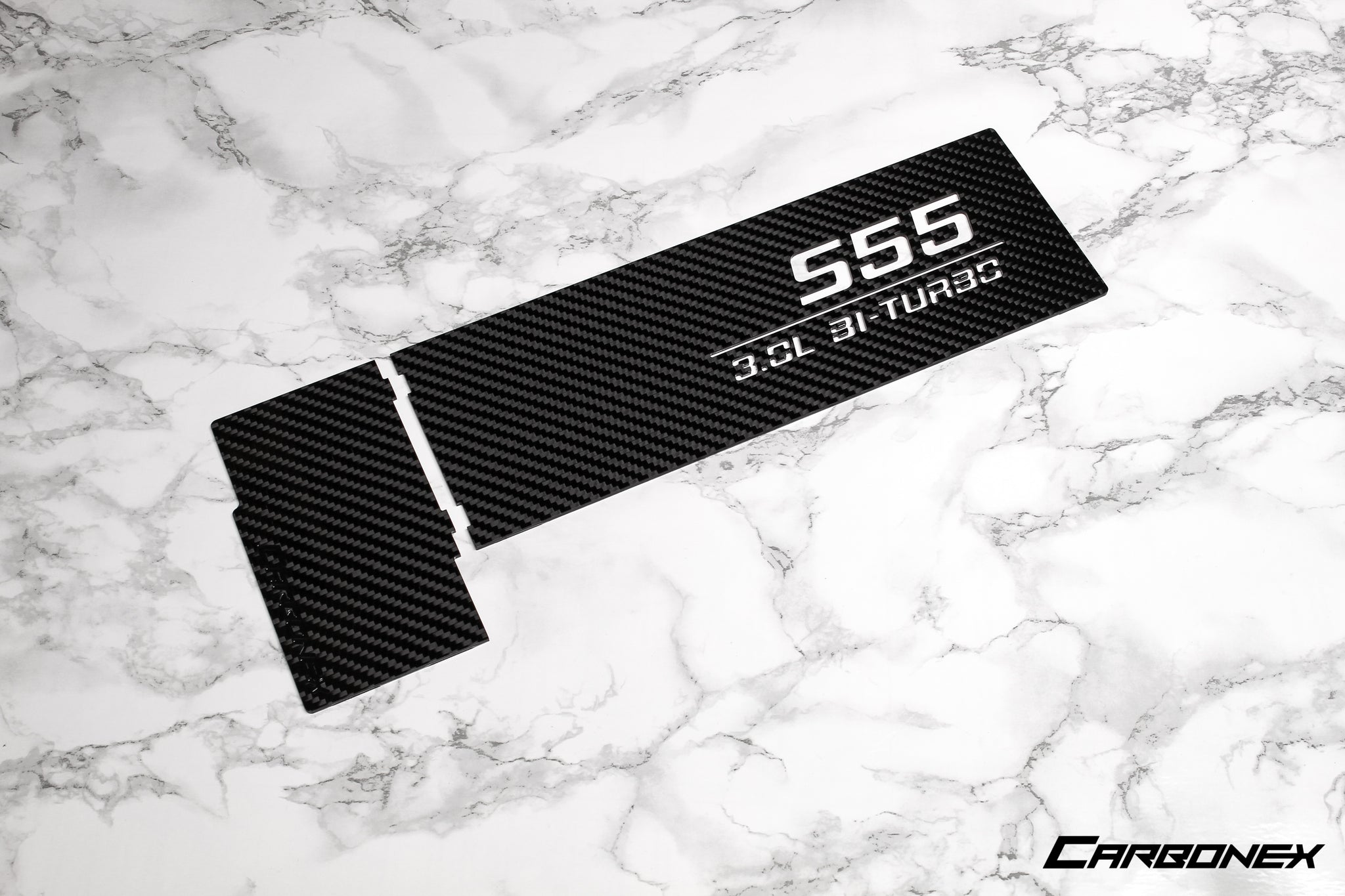 Carbonex F8X (S55) Carbon Charge Cooler Cover - Engraved-Exterior-Grocery Getter Performance