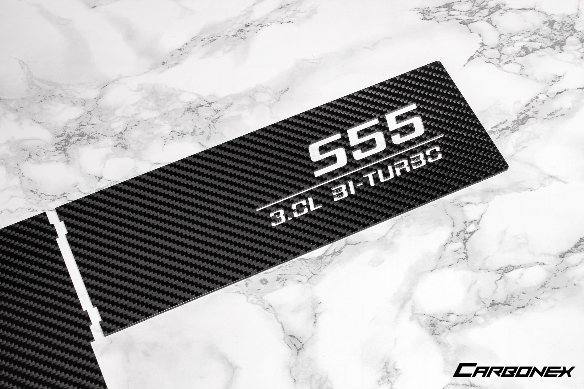 Carbonex F8X (S55) Carbon Charge Cooler Cover - Engraved-Exterior-Grocery Getter Performance