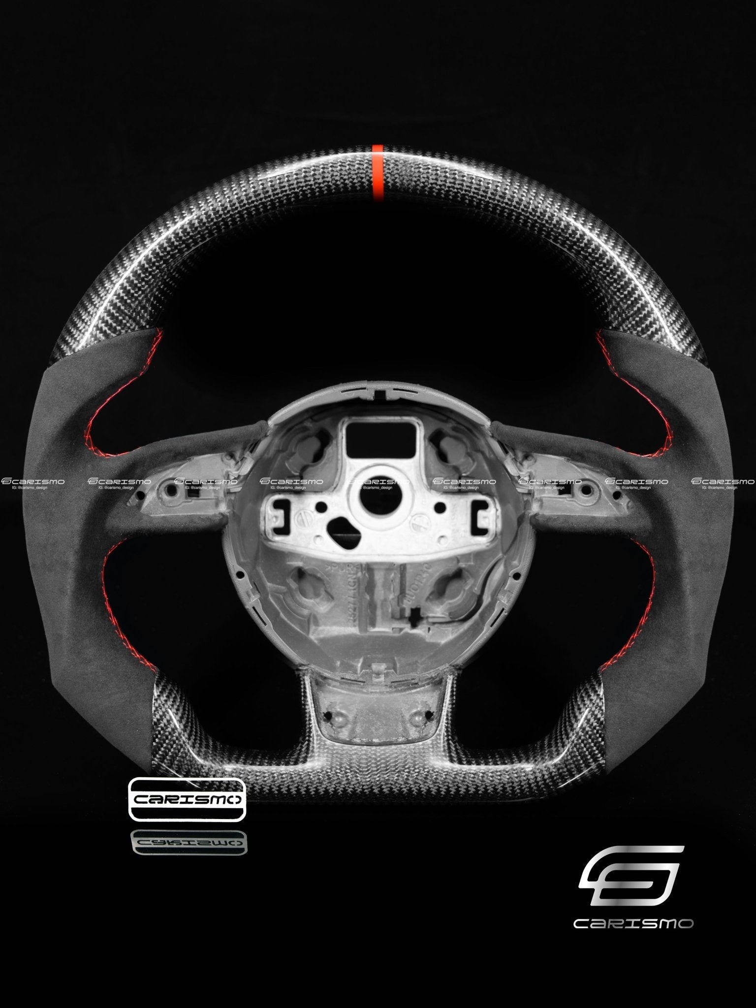 Carismo Steering Wheel For Audi (B8.5 Wheel) - Sport - Gloss Carbon - Alcantara