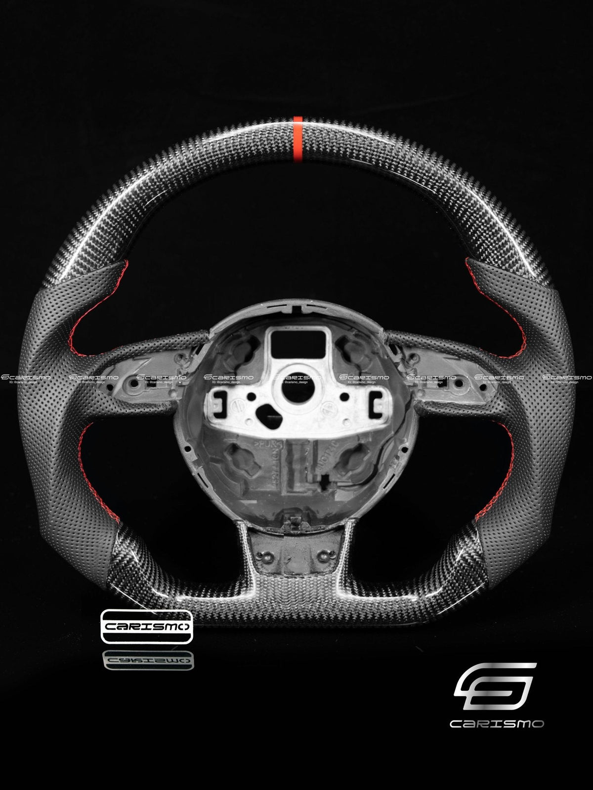 Carismo Steering Wheel For Audi (B8.5 Wheel) - Sport - Gloss Carbon - Perforated Leather