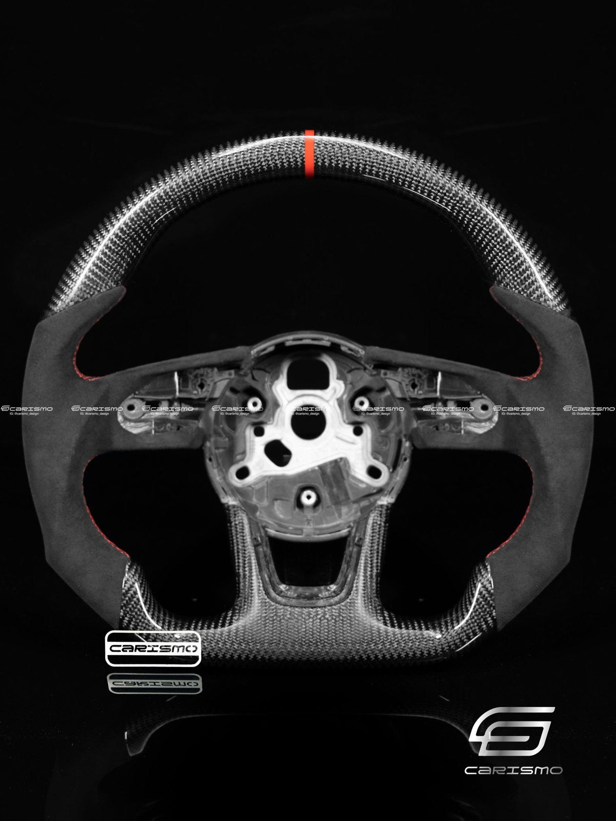 Carismo Steering Wheel For Audi (B9 Wheel) - Sport - Gloss Carbon - Alcantara