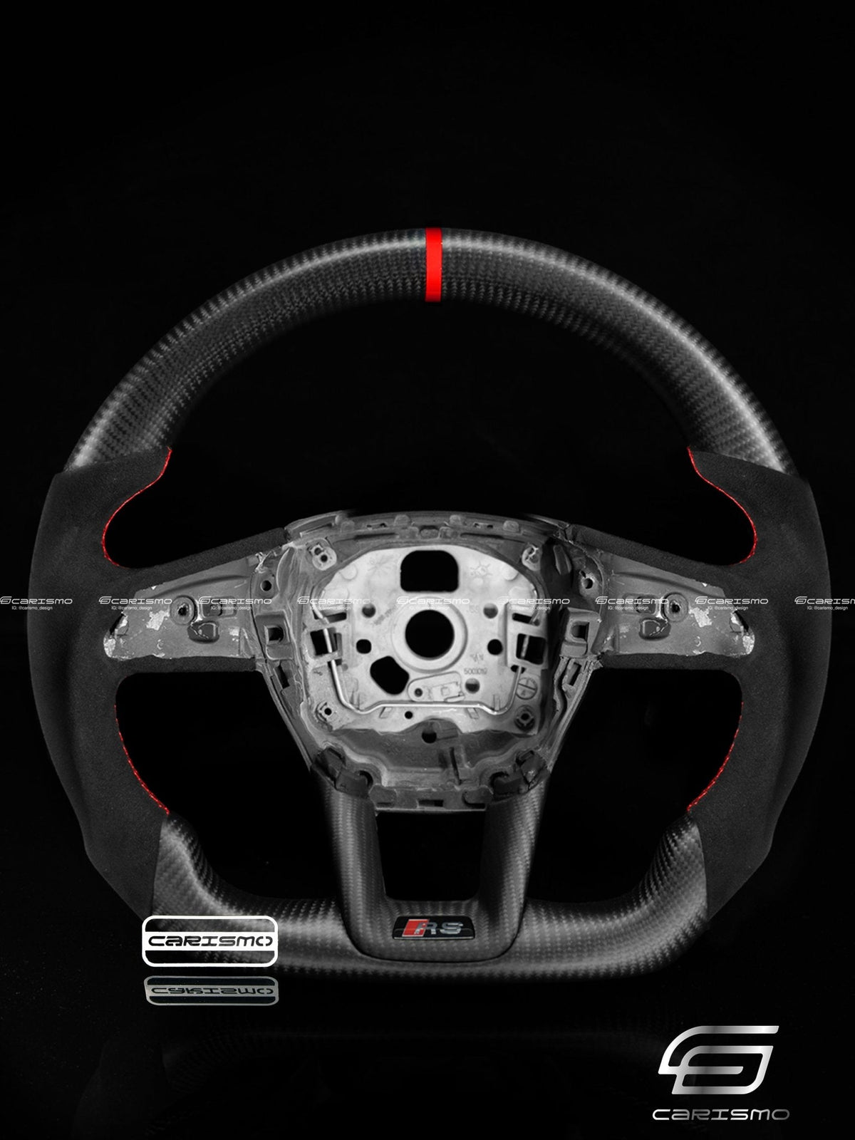 Carismo Steering Wheel For Audi (C8 Wheel) - Sport - Matte Carbon - Alcantara