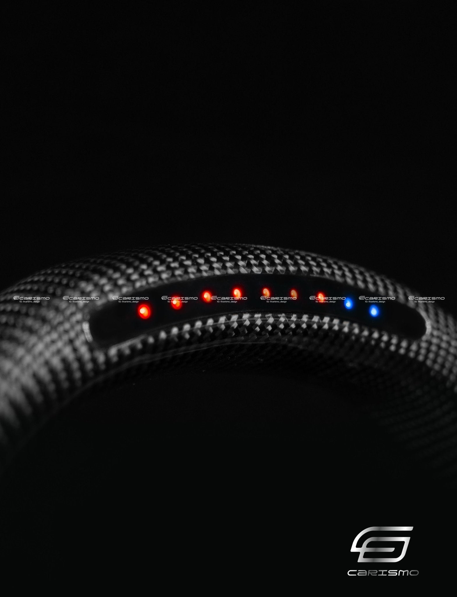 Carismo Steering Wheel For Audi R8 (Gen 2) - Sequential RPM LED - Gloss Carbon - Alcantara