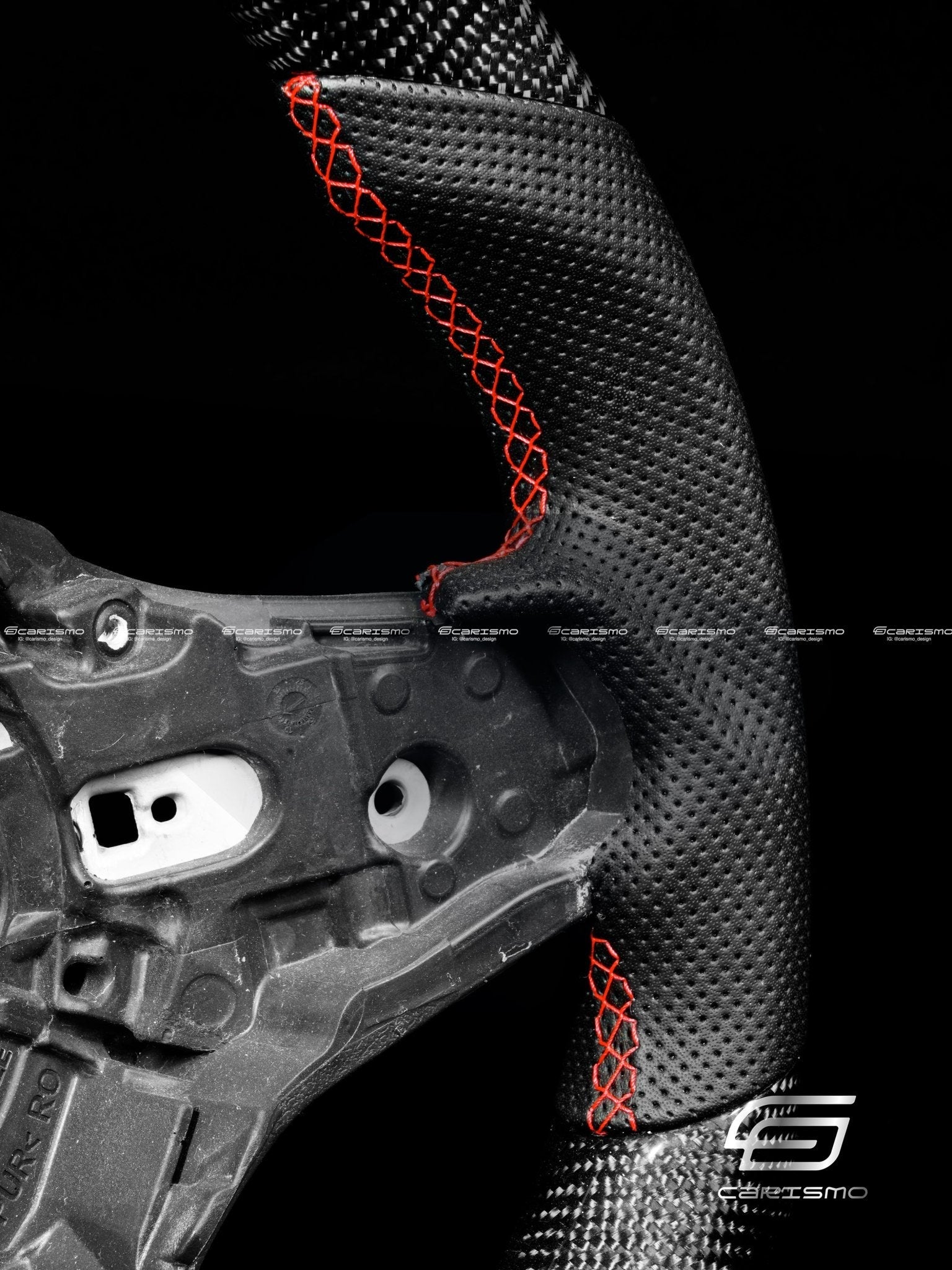 Carismo Steering Wheel For Audi R8 (Gen 2) - Sequential RPM LED - Gloss Carbon - Perforated Leather