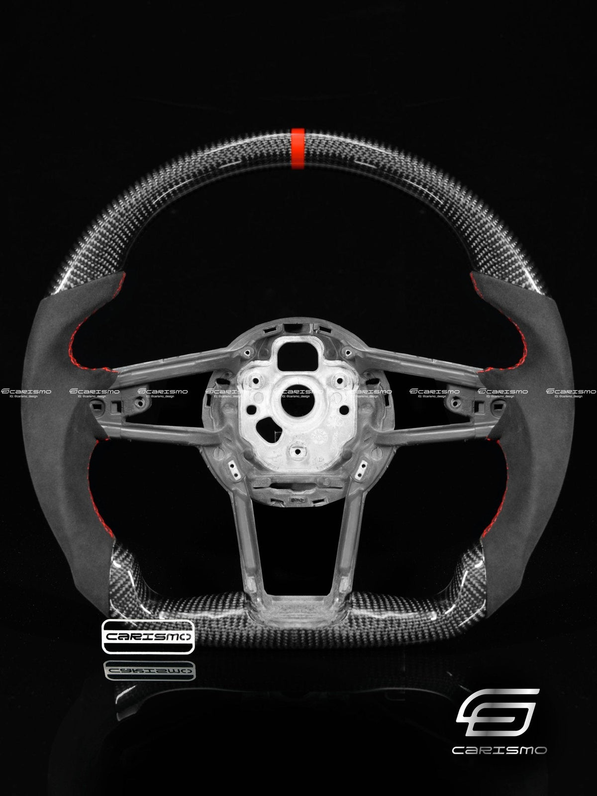 Carismo Steering Wheel For Audi R8 (Gen 2) - Sport - Gloss Carbon - Alcantara