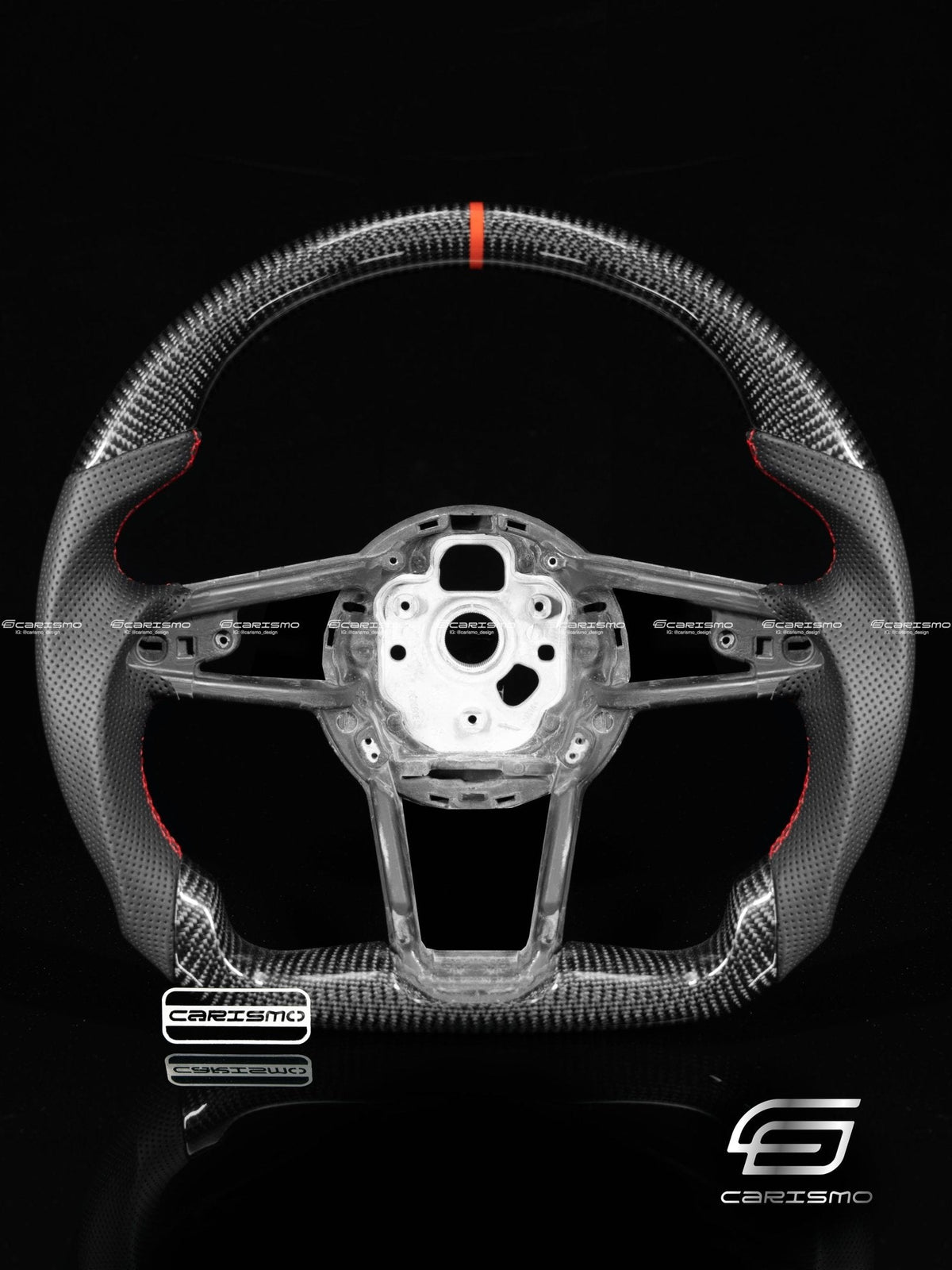 Carismo Steering Wheel For Audi R8 (Gen 2) - Sport - Gloss Carbon - Perforated Leather