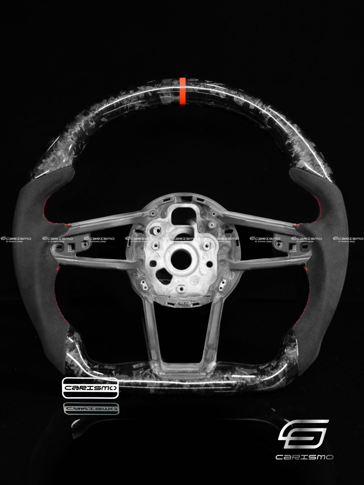 Carismo Steering Wheel For Audi R8 (Gen 2) - Sport - Gloss Forged Carbon - Alcantara