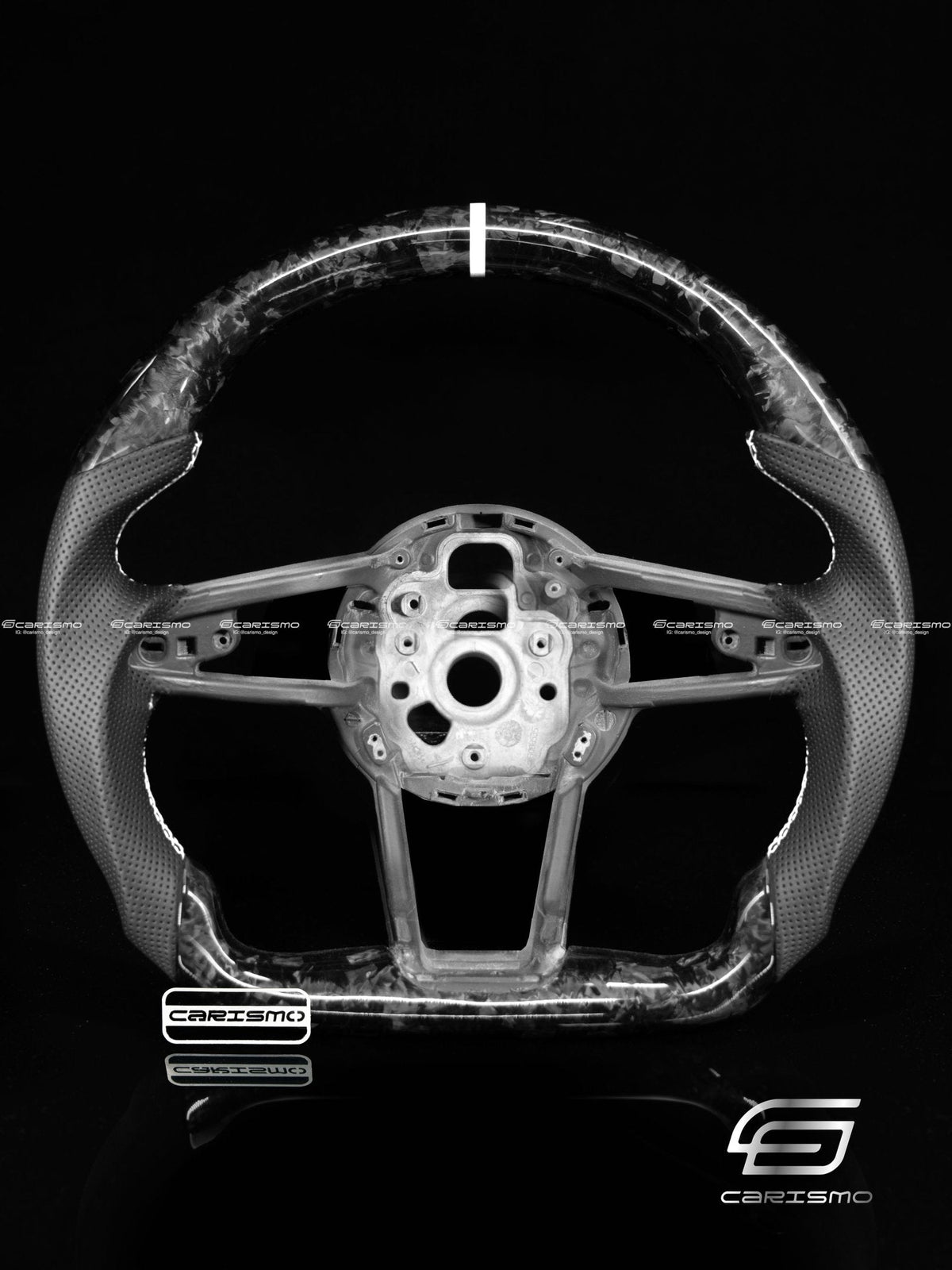 Carismo Steering Wheel For Audi R8 (Gen 2) - Sport - Gloss Forged Carbon - Perforated Leather