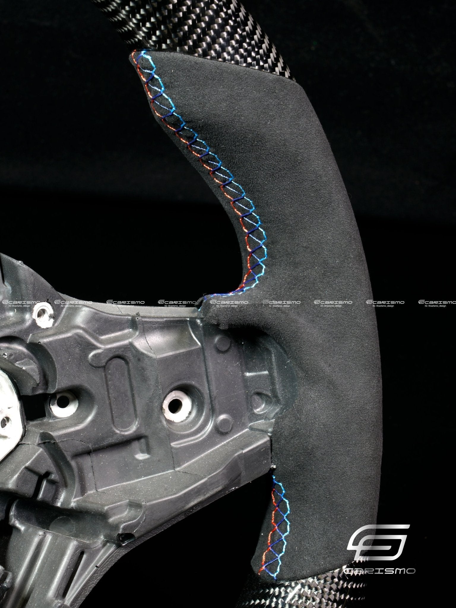 Carismo Steering Wheel For BMW G-Series (M Performance Wheels) - Classic RPM LED - Gloss Carbon - Alcantara