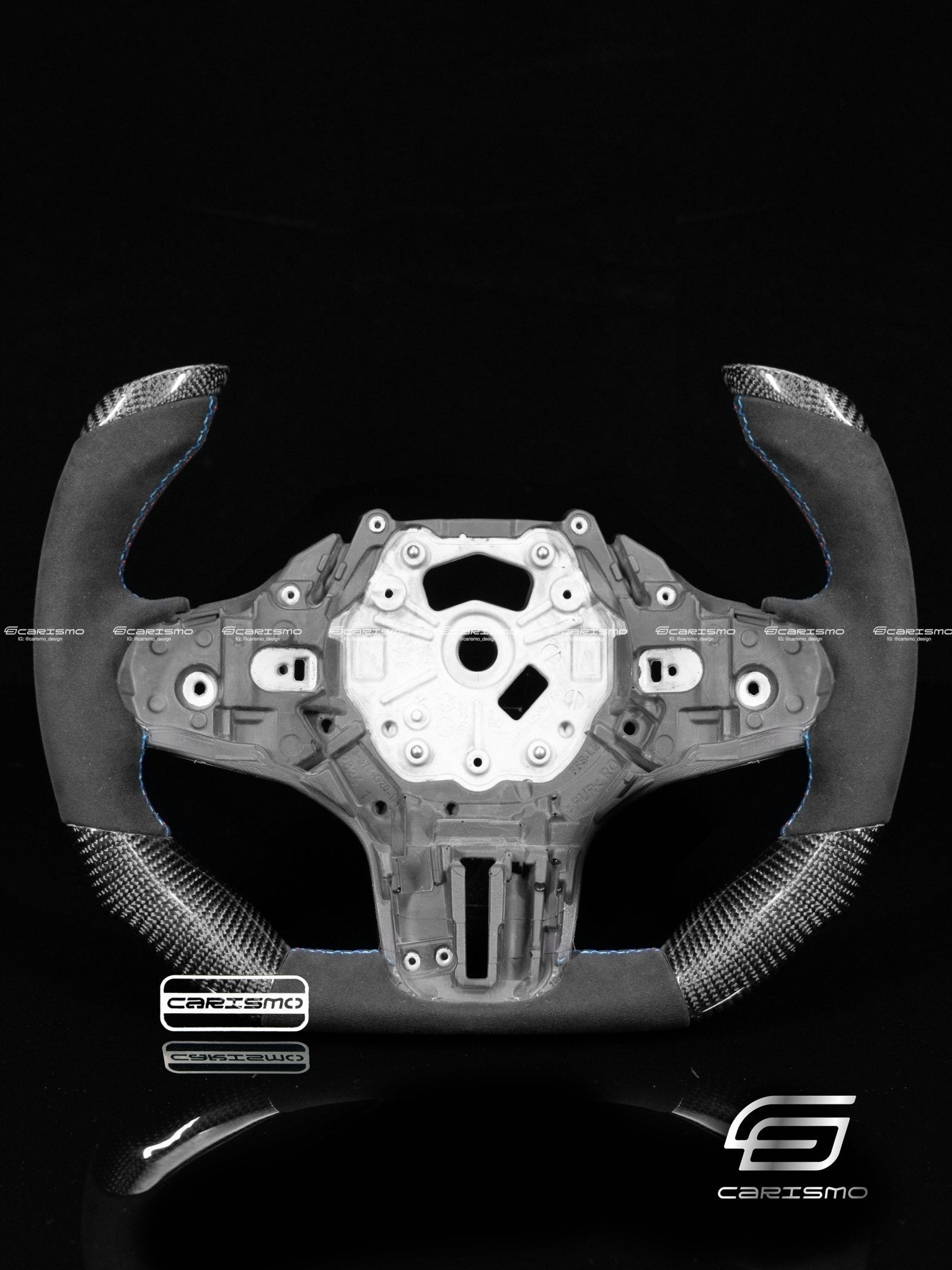 Carismo Steering Wheel For BMW G-Series (M Performance Wheels) - F1 Competition - Gloss Carbon - Alcantara