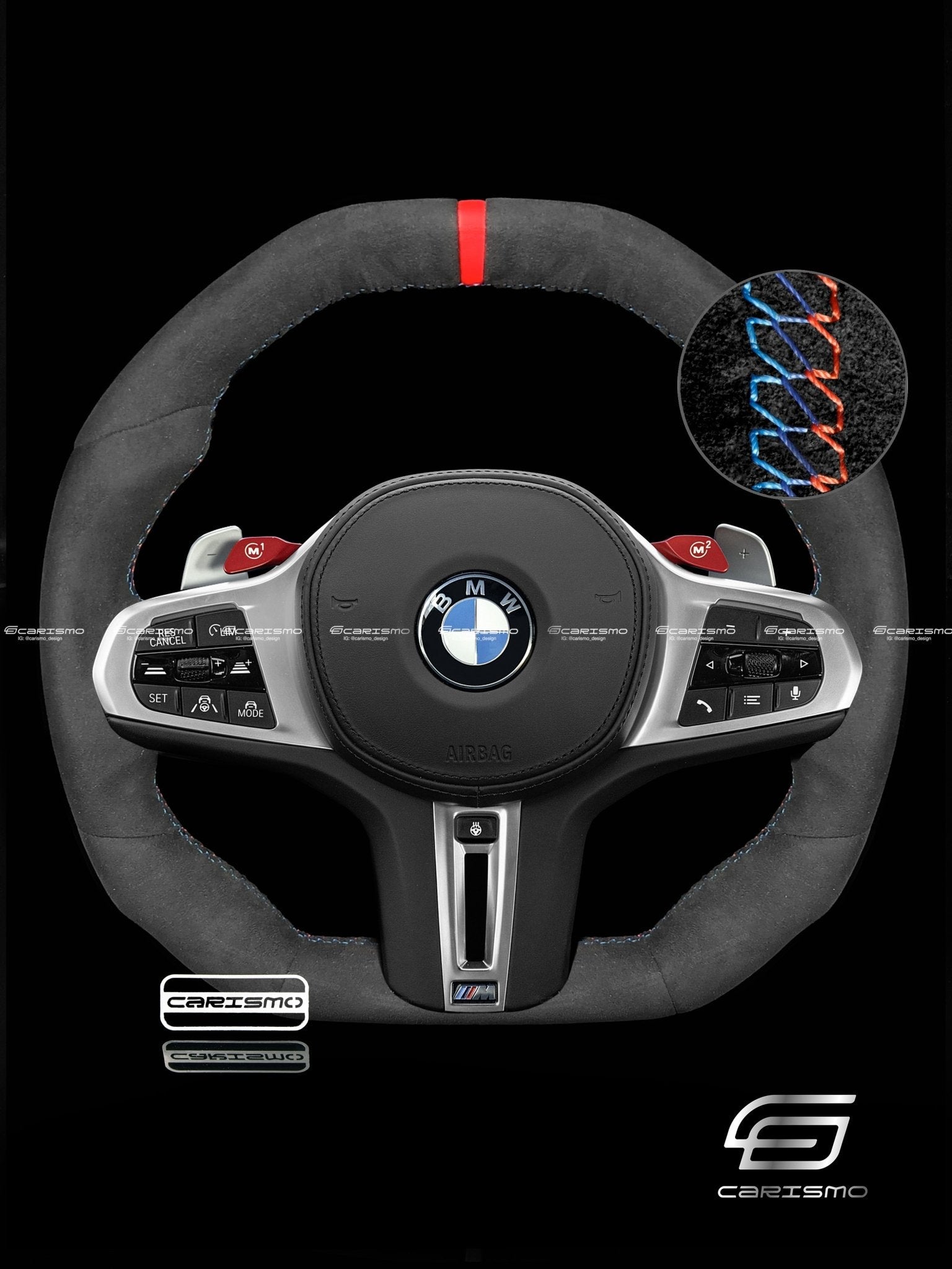 Carismo Steering Wheel For BMW G-Series (M Performance Wheel) - Signature - Full Alcantara (Heated)