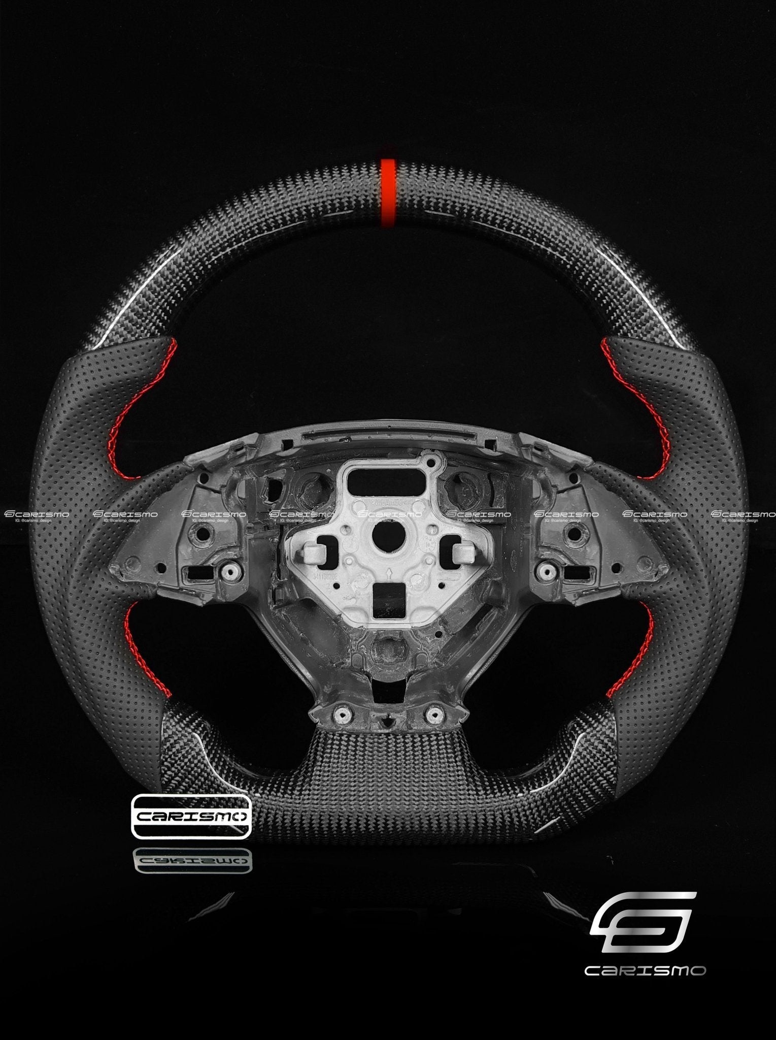 Carismo Steering Wheel For Chevrolet Camaro (Gen 6) - Sport - Gloss Carbon - Perforated Leather