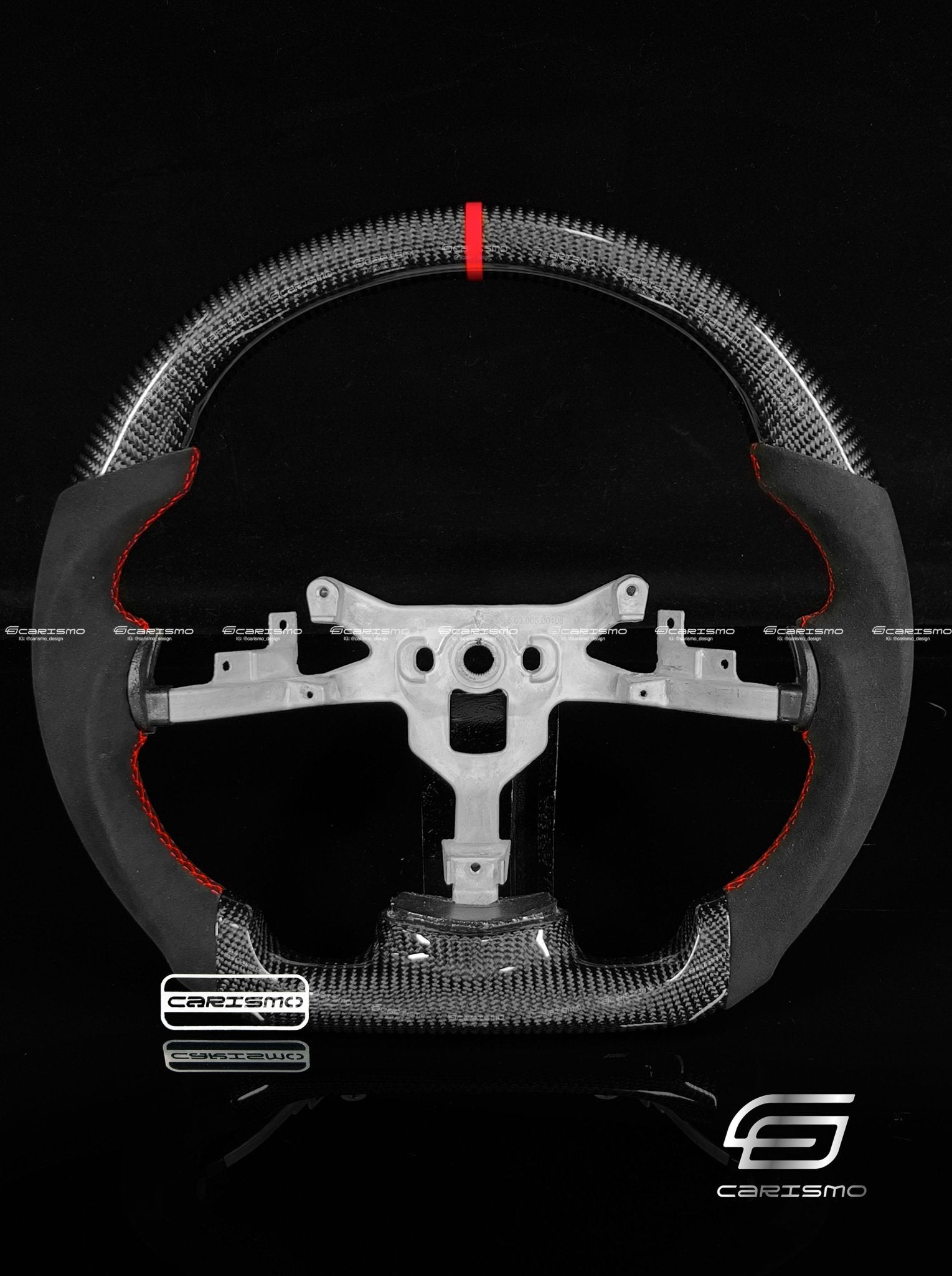 Carismo Steering Wheel For Chevrolet Corvette (C6) - Sport - Gloss Carbon - Alcantara