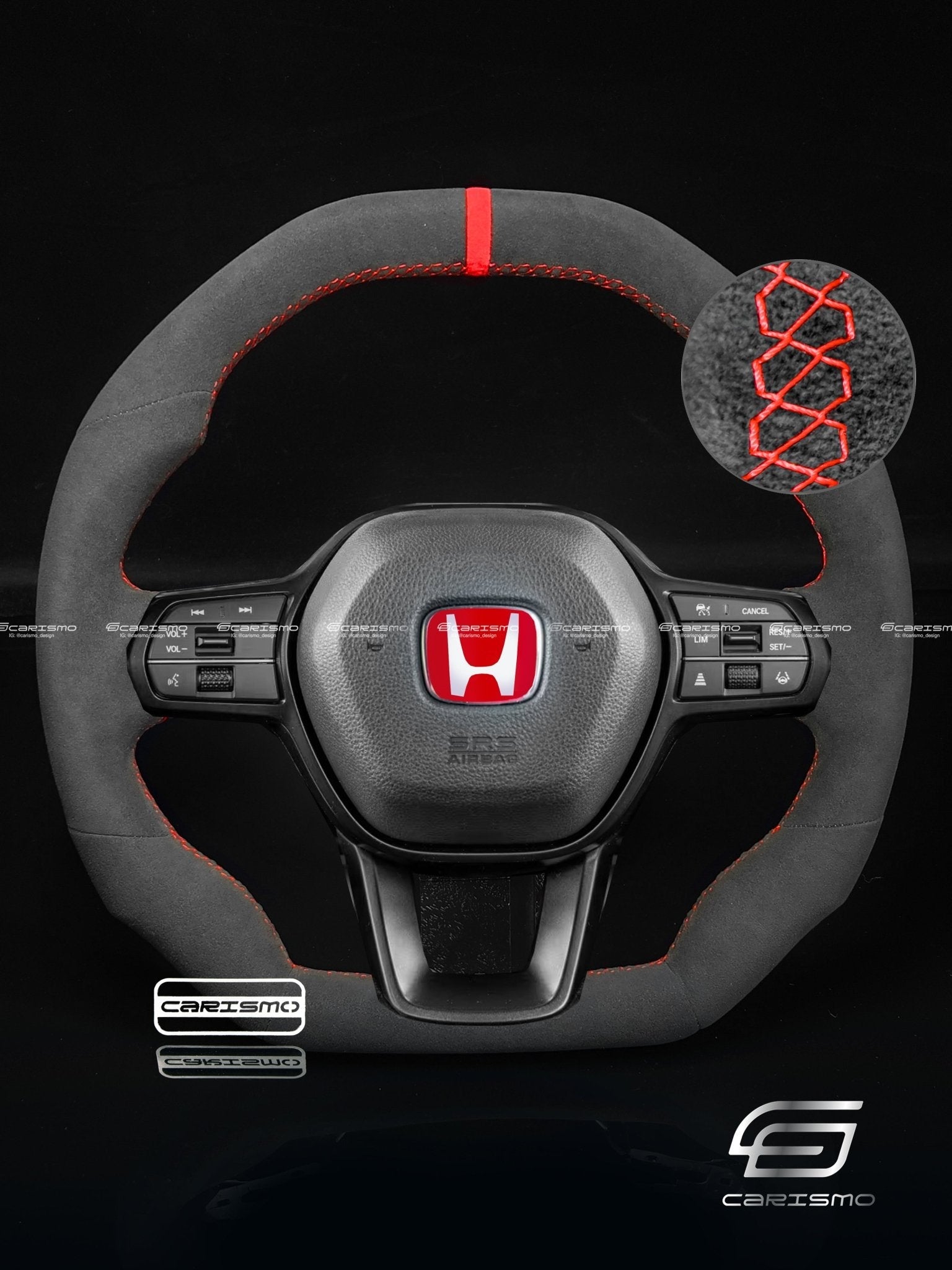 Carismo Steering Wheel For Honda Civic (FE) / Type R (FL5) - Signature - Full Alcantara
