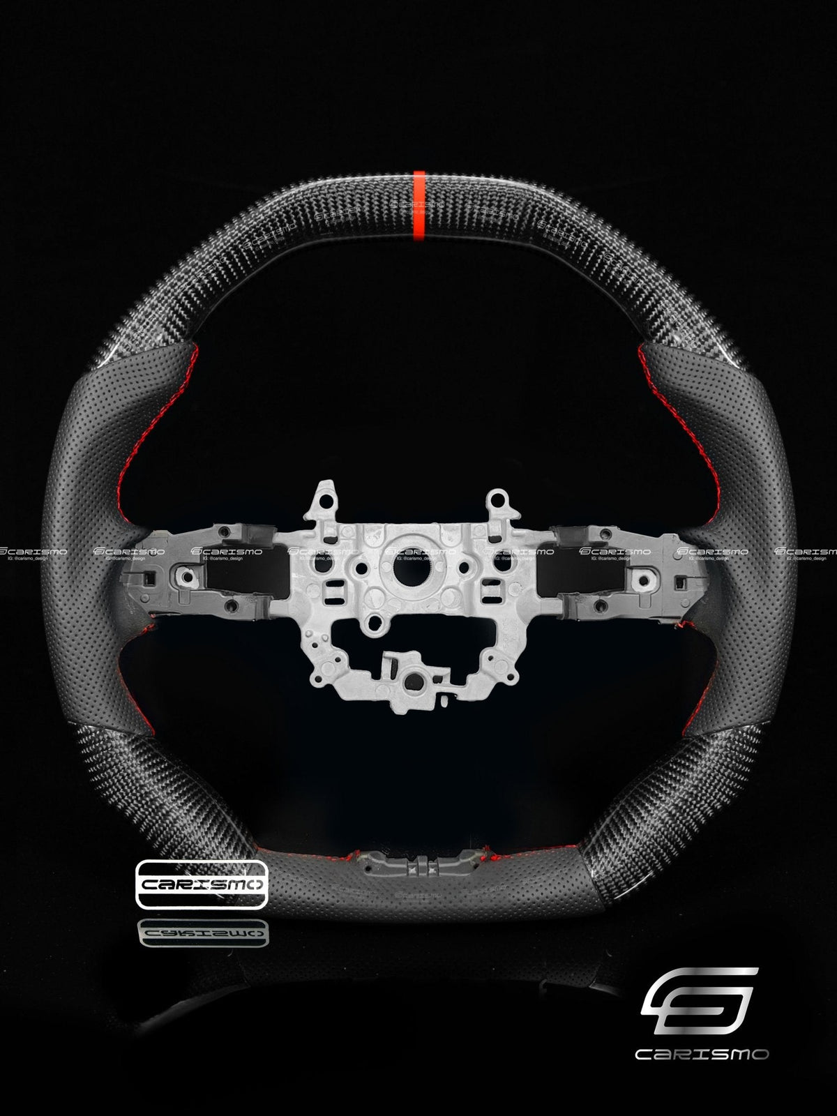 Carismo Steering Wheel For Honda Civic (FE) / Type R (FL5) - Signature - Gloss Carbon - Perforated Leather