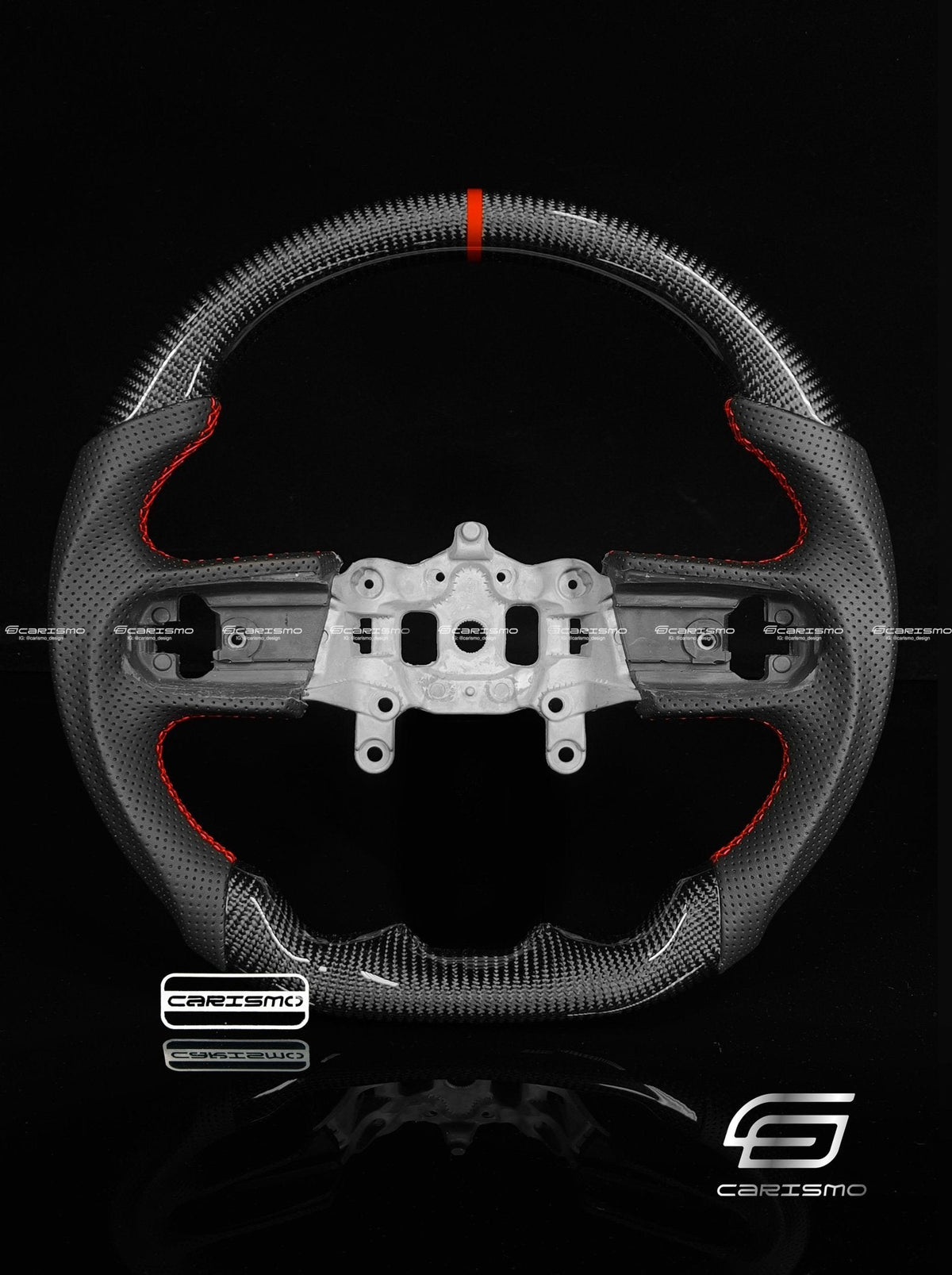 Carismo Steering Wheel For Jeep Wrangler (JL) - Sport - Gloss Carbon - Perforated Leather