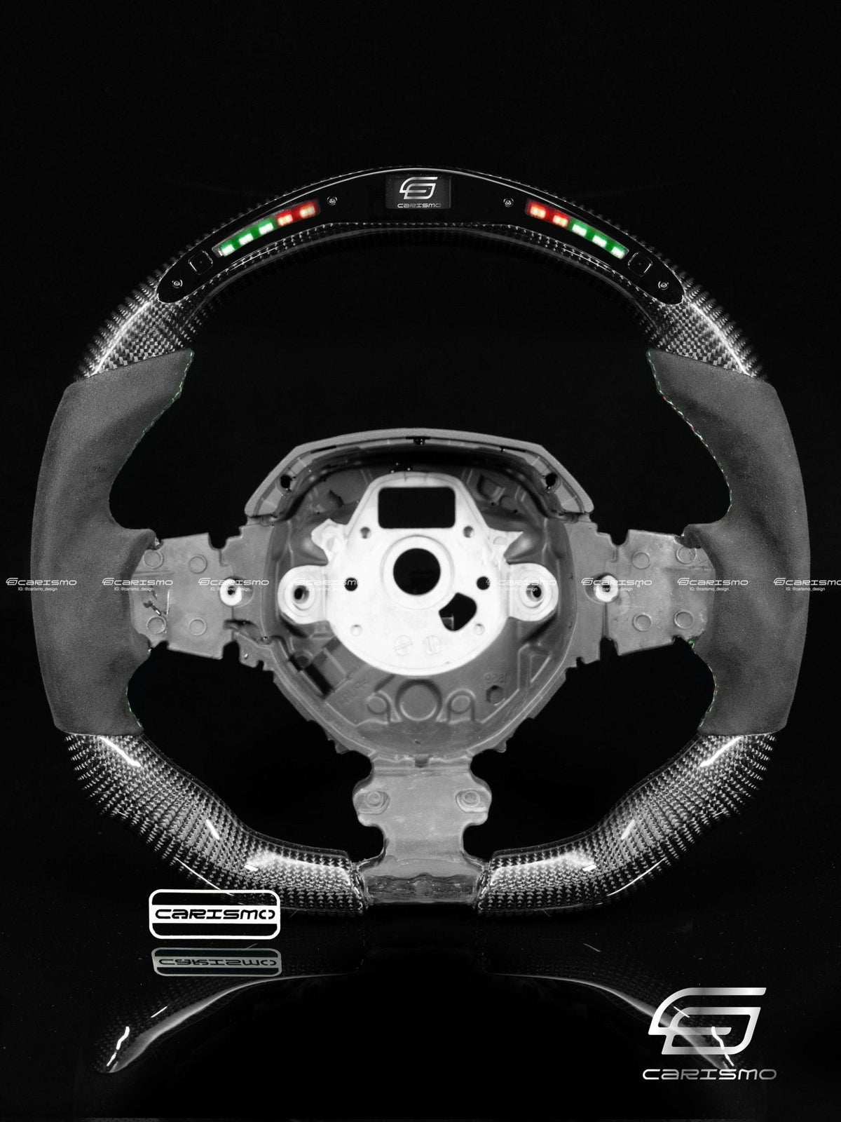 Carismo Steering Wheel For Lamborghini Aventador - Classic RPM LED - Gloss Carbon - Alcantara