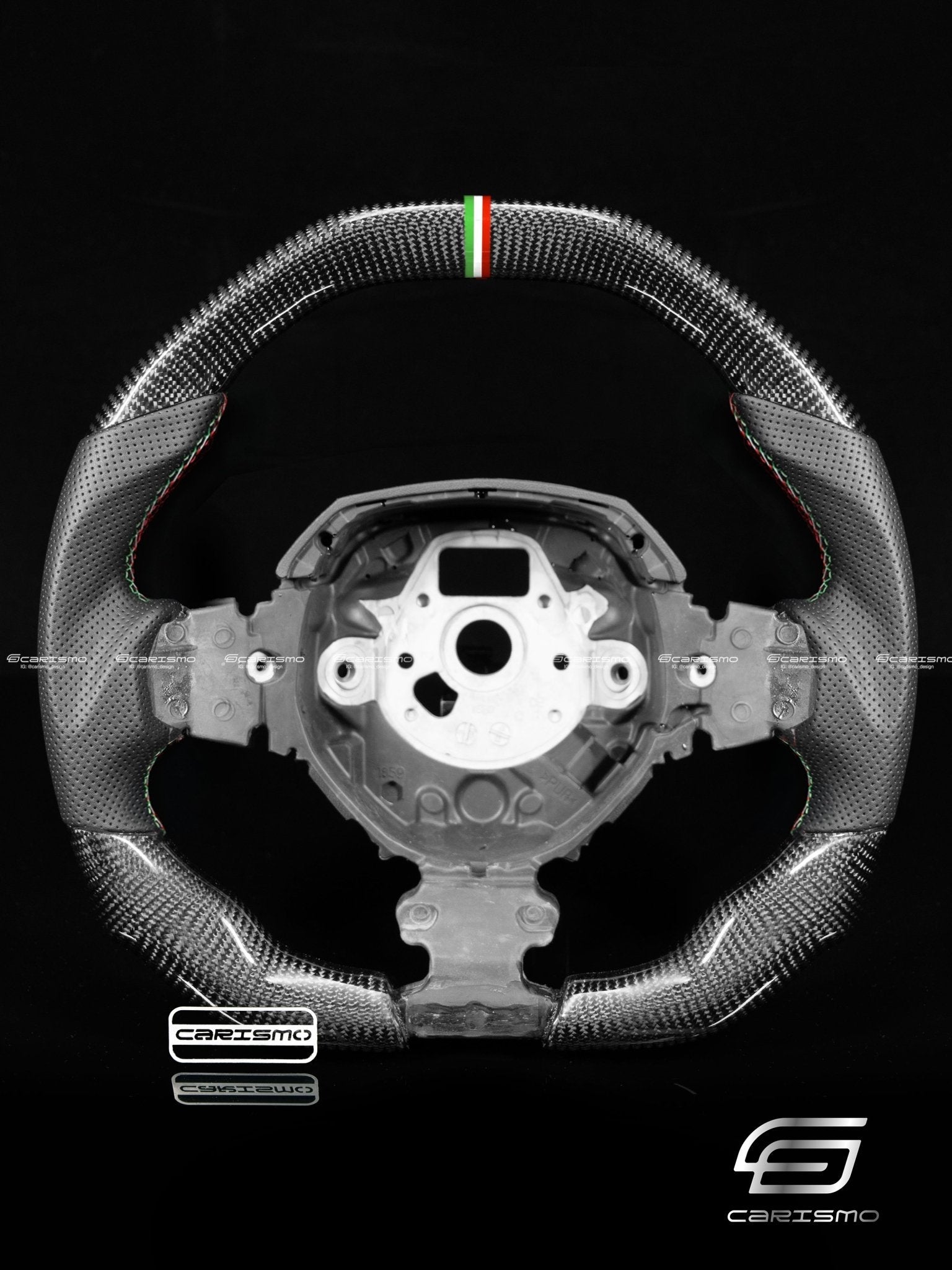 Carismo Steering Wheel For Lamborghini Aventador - Signature - Gloss Carbon - Perforated Leather
