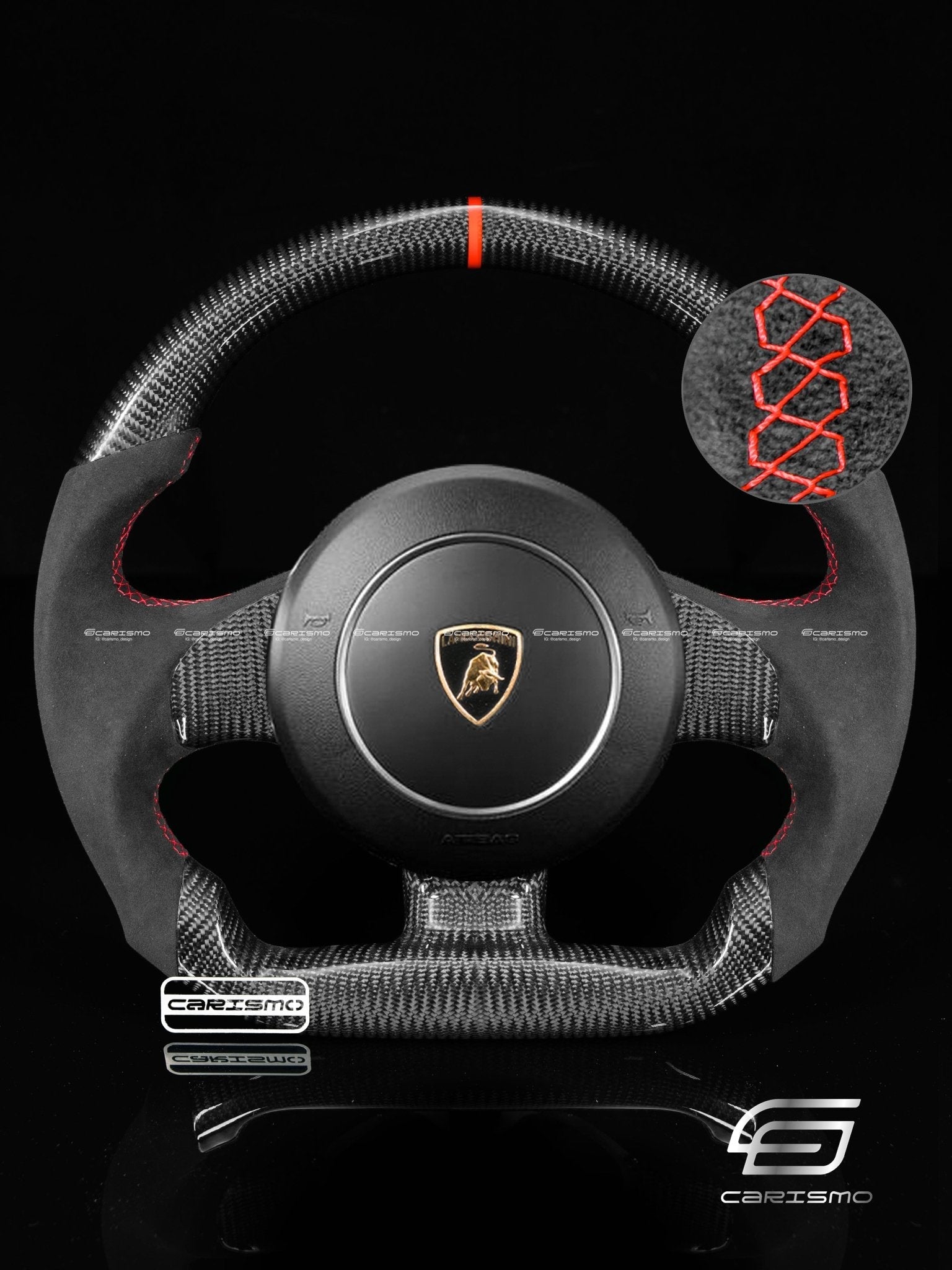 Carismo Steering Wheel For Lamborghini Gallardo - Sport - Gloss Carbon - Alcantara