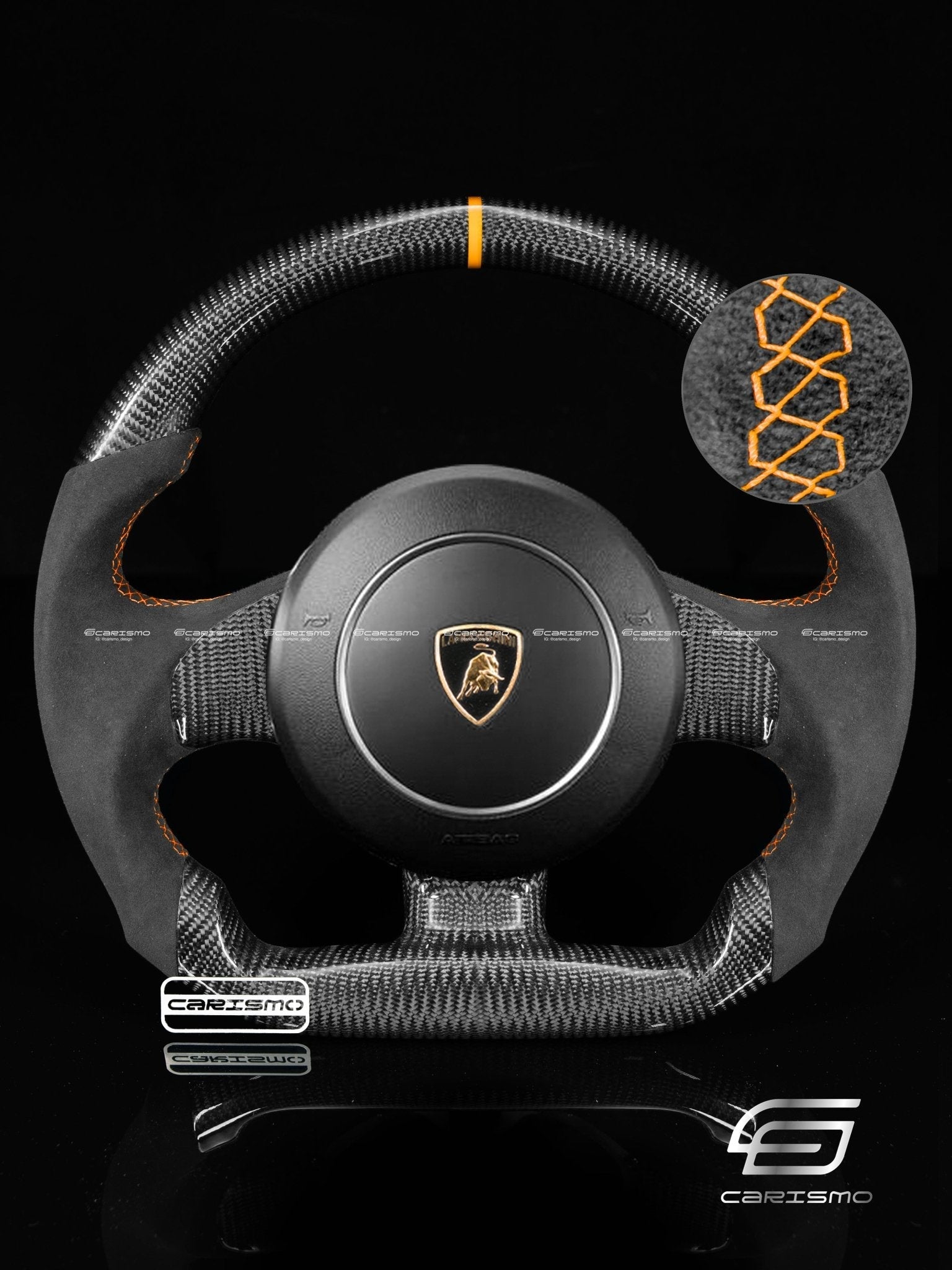 Carismo Steering Wheel For Lamborghini Gallardo - Sport - Gloss Carbon - Alcantara