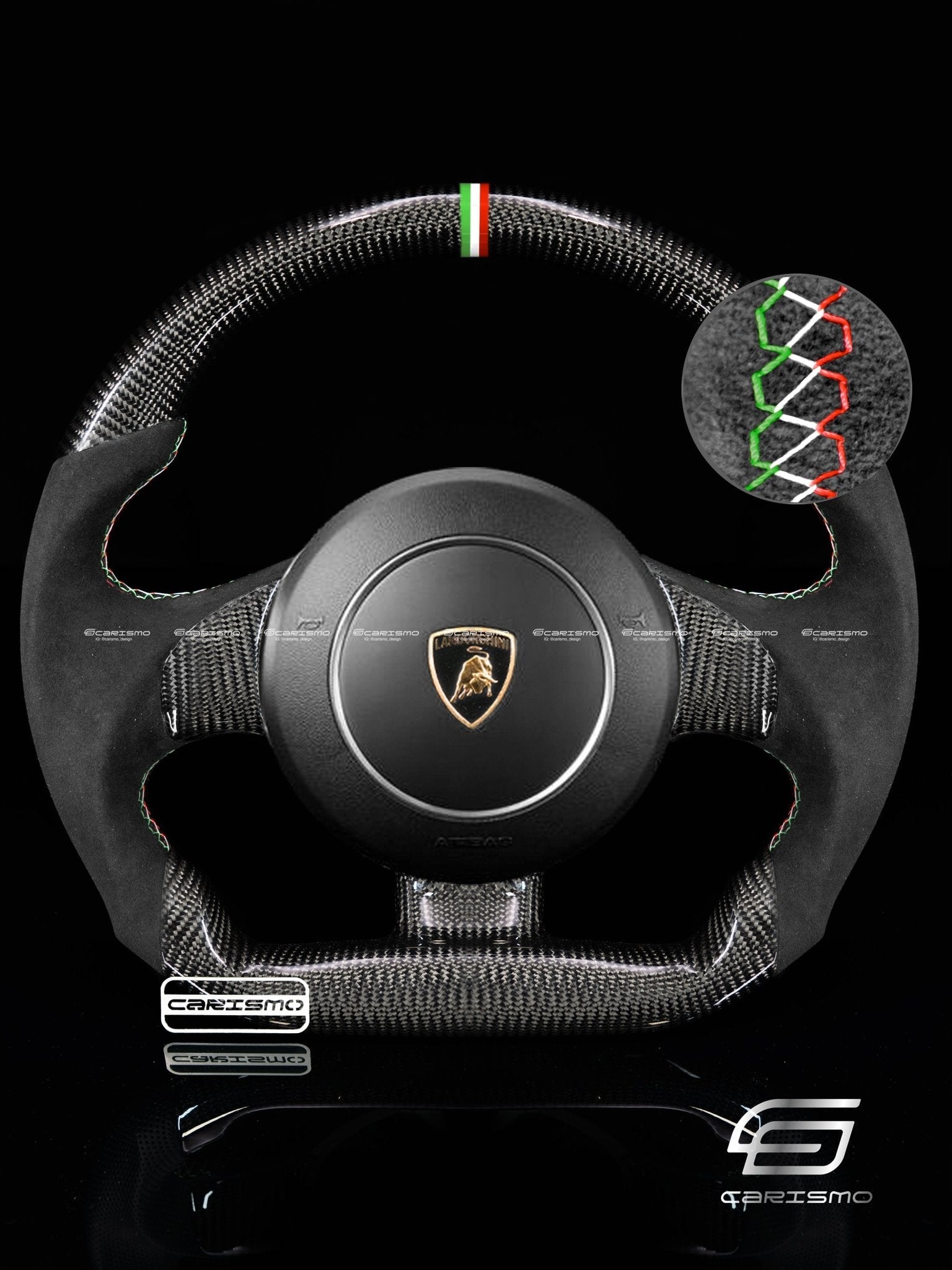 Carismo Steering Wheel For Lamborghini Gallardo - Sport - Gloss Carbon - Alcantara