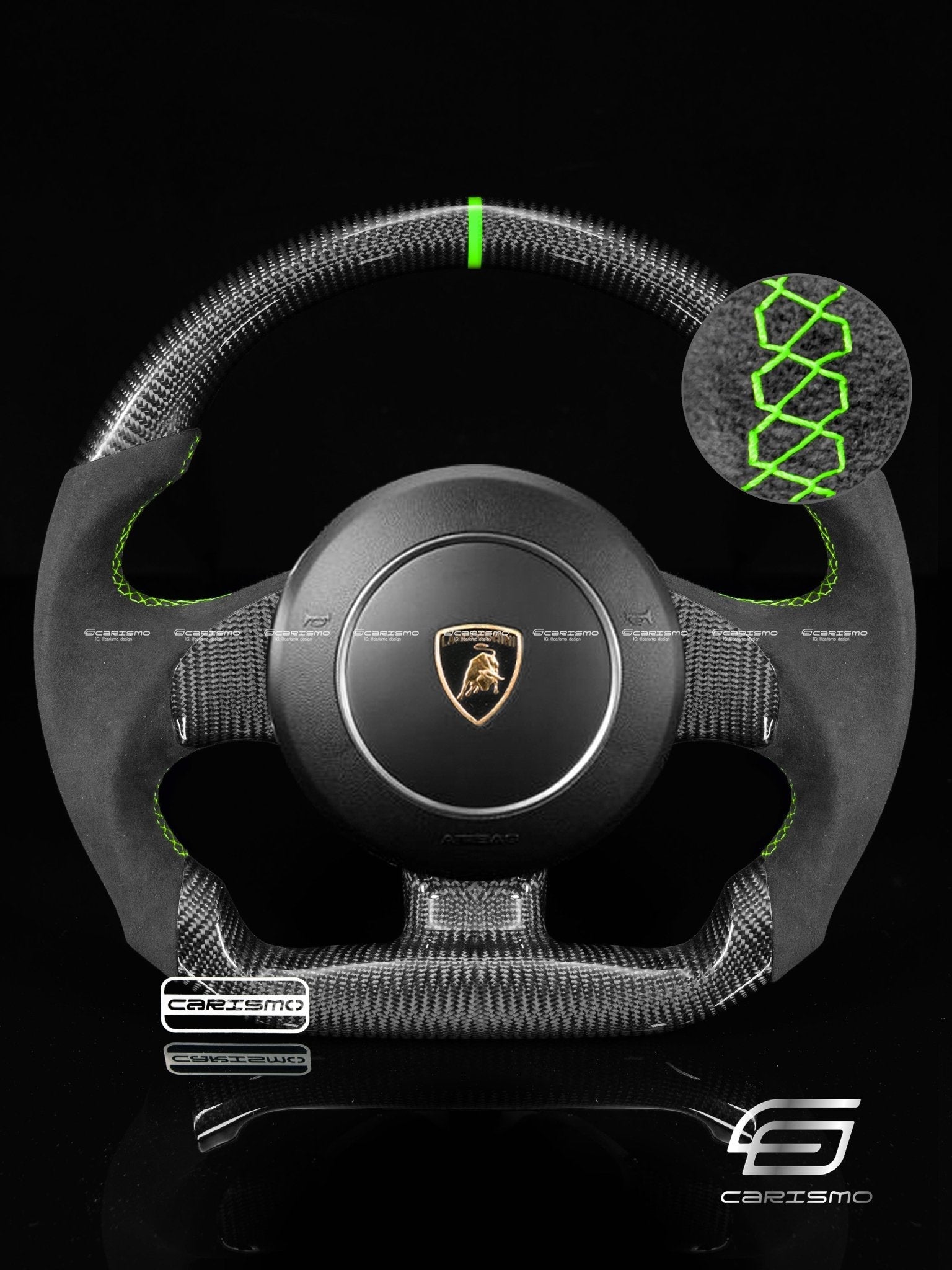 Carismo Steering Wheel For Lamborghini Gallardo - Sport - Gloss Carbon - Alcantara