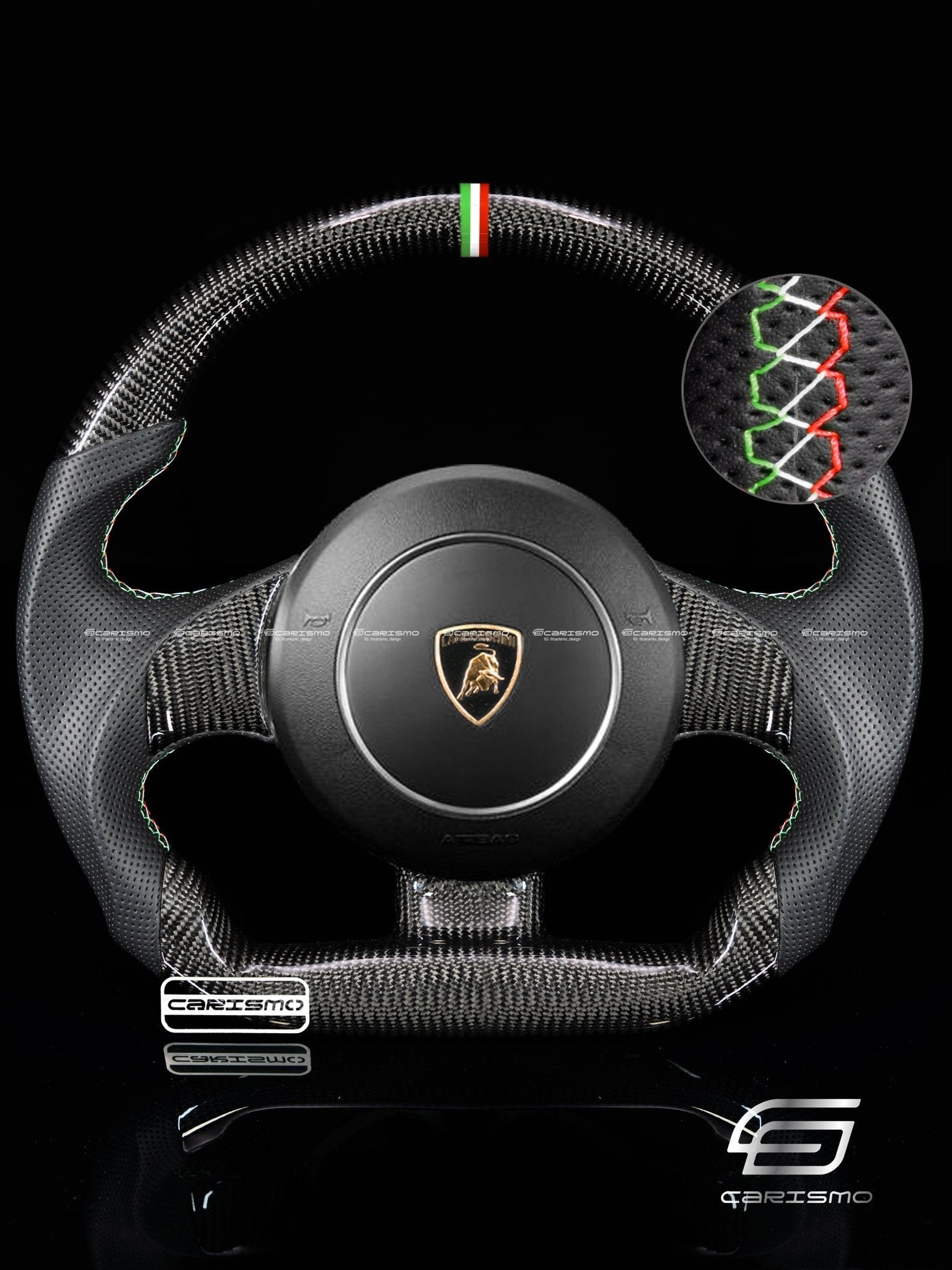 Carismo Steering Wheel For Lamborghini Gallardo - Sport - Gloss Carbon - Perforated Leather
