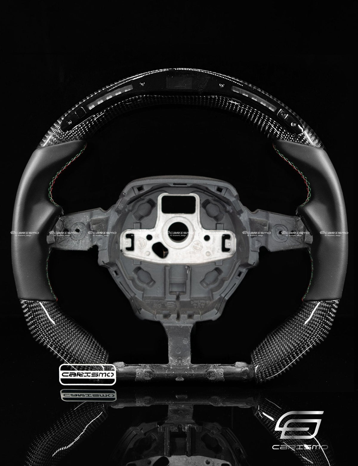 Carismo Steering Wheel For Lamborghini Huracan - Classic RPM LED - Gloss Carbon - Smooth Leather