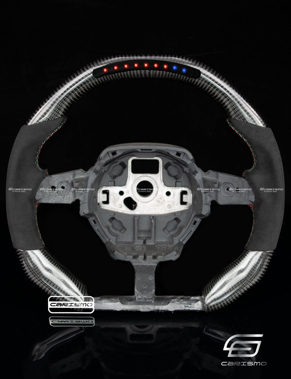 Carismo Steering Wheel For Lamborghini Huracan - Sequential RPM LED - Gloss Carbon - Alcantara