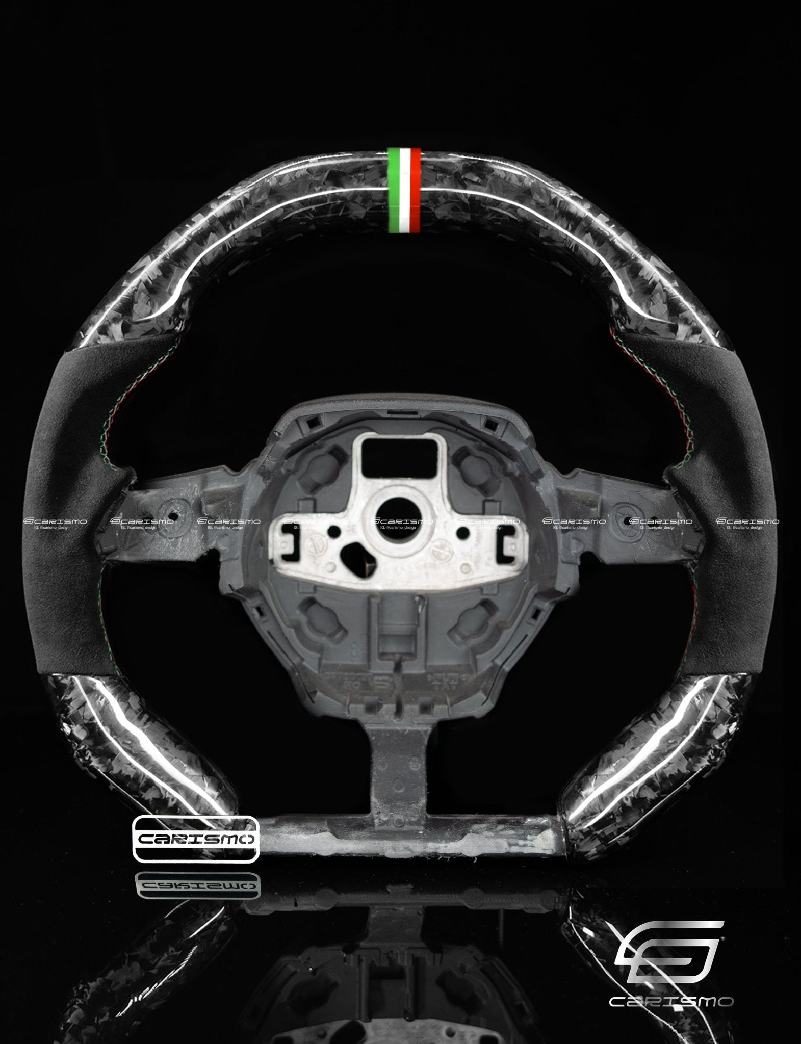 Carismo Steering Wheel For Lamborghini Huracan - Signature - Gloss Forged Carbon - Alcantara