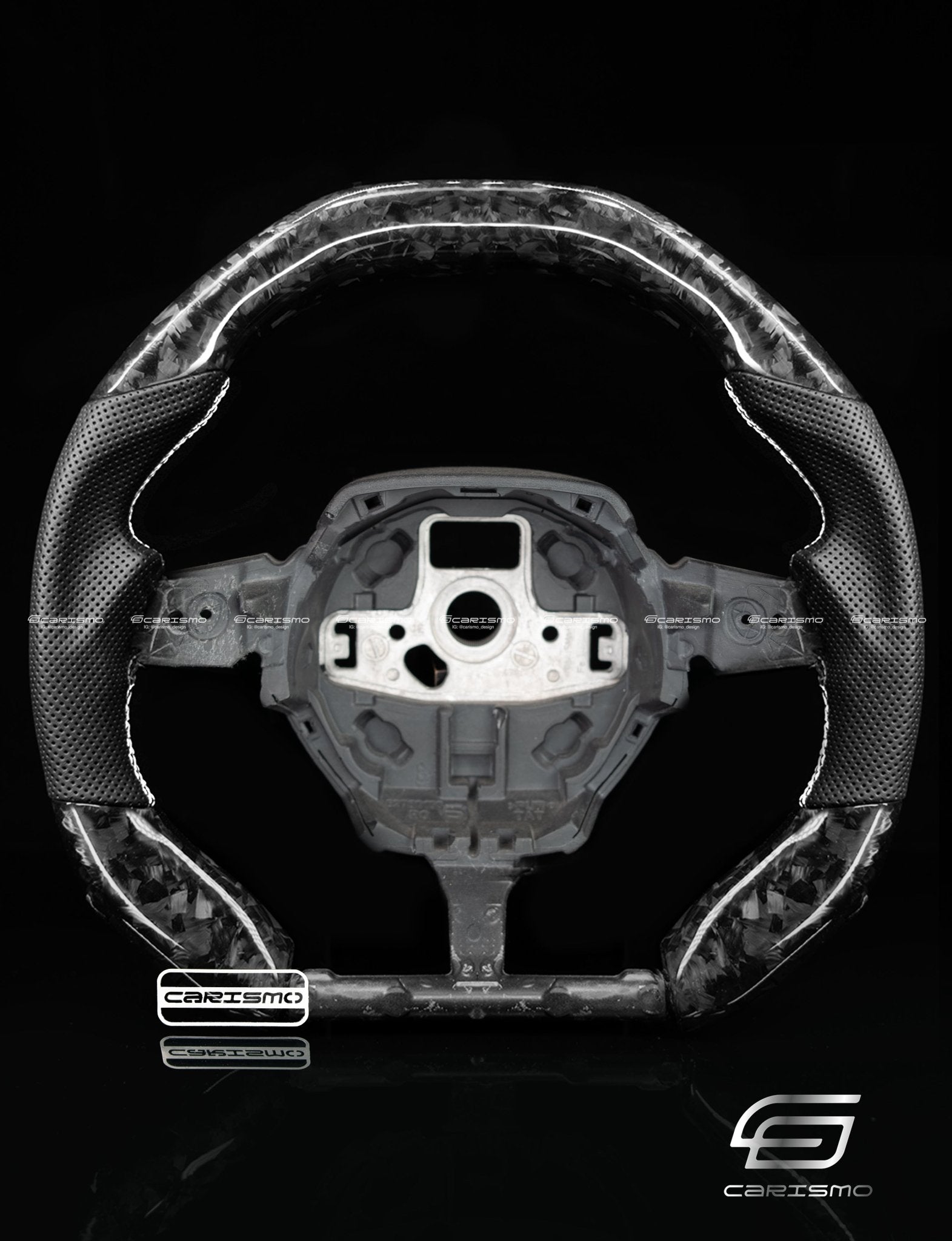 Carismo Steering Wheel For Lamborghini Huracan - Signature - Gloss Forged Carbon - Perforated Leather