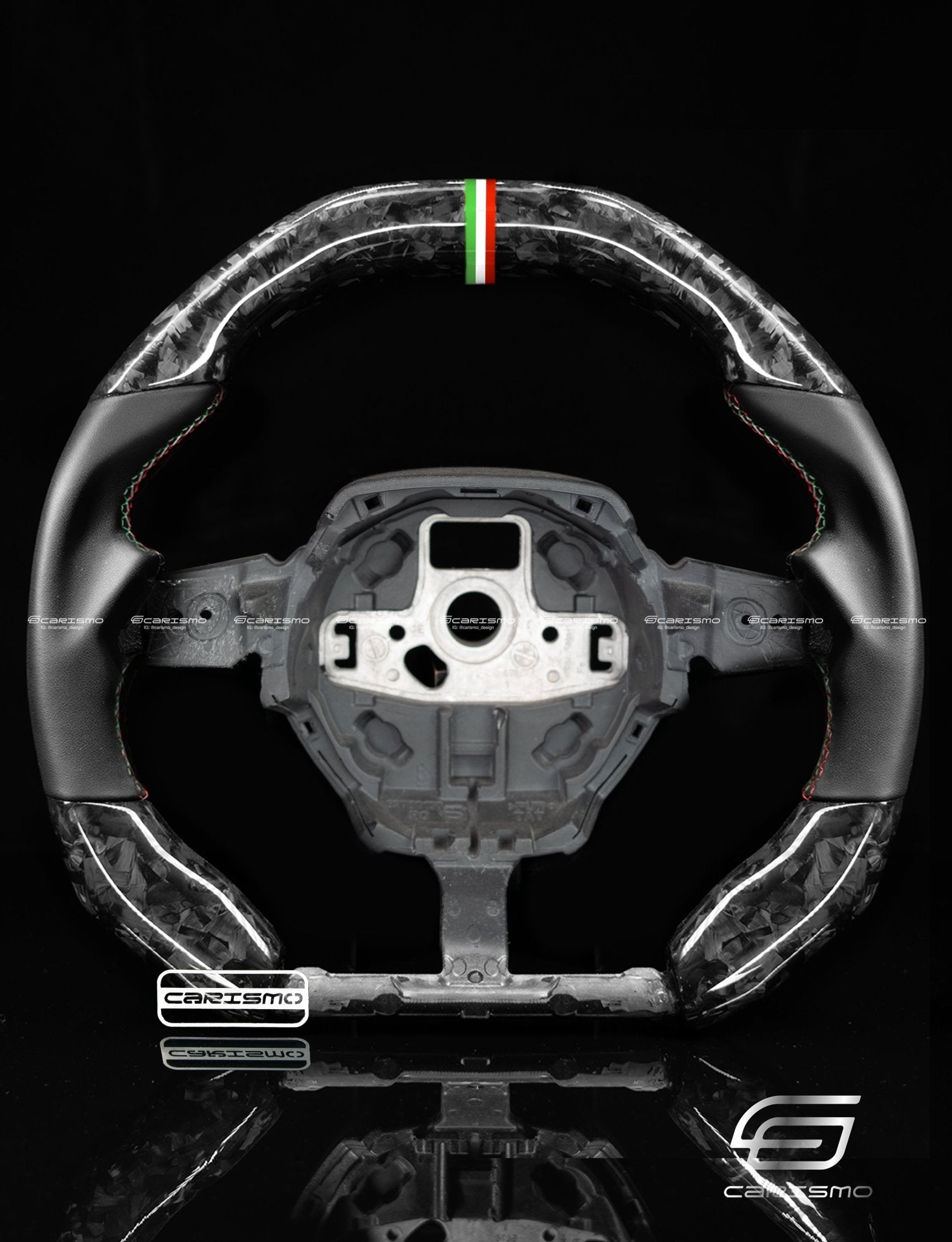 Carismo Steering Wheel For Lamborghini Huracan - Signature - Gloss Forged Carbon - Smooth Leather