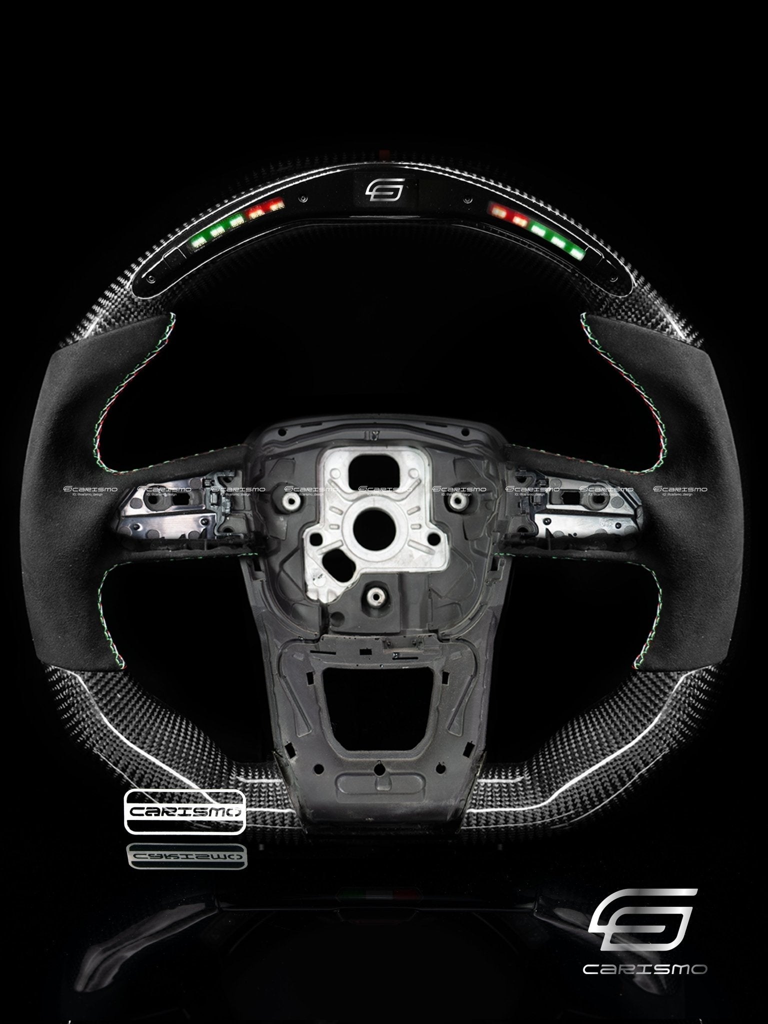 Carismo Steering Wheel For Lamborghini Urus - Classic RPM LED - Gloss Carbon - Alcantara
