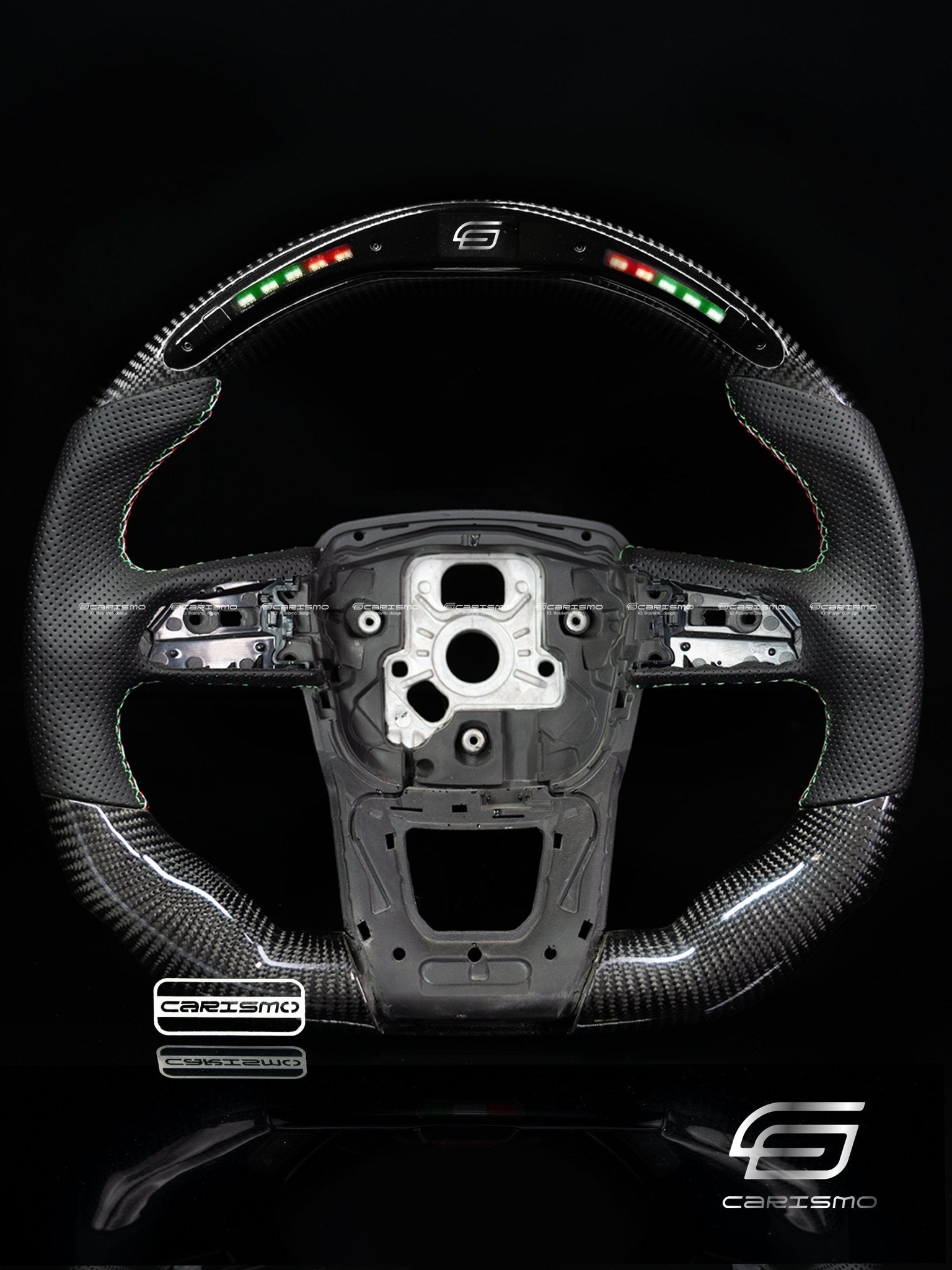 Carismo Steering Wheel For Lamborghini Urus - Classic RPM LED - Gloss Carbon - Perforated Leather