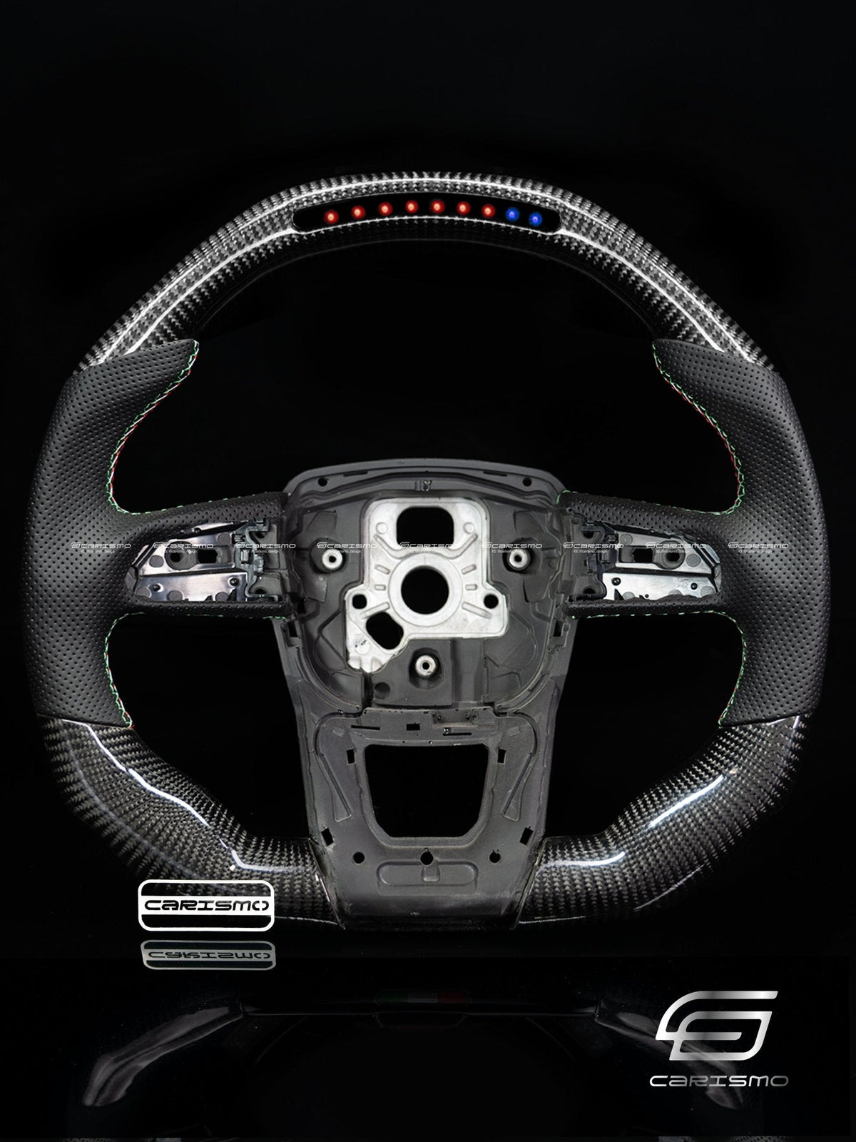 Carismo Steering Wheel For Lamborghini Urus - Sequential RPM LED - Gloss Carbon - Perforated Leather