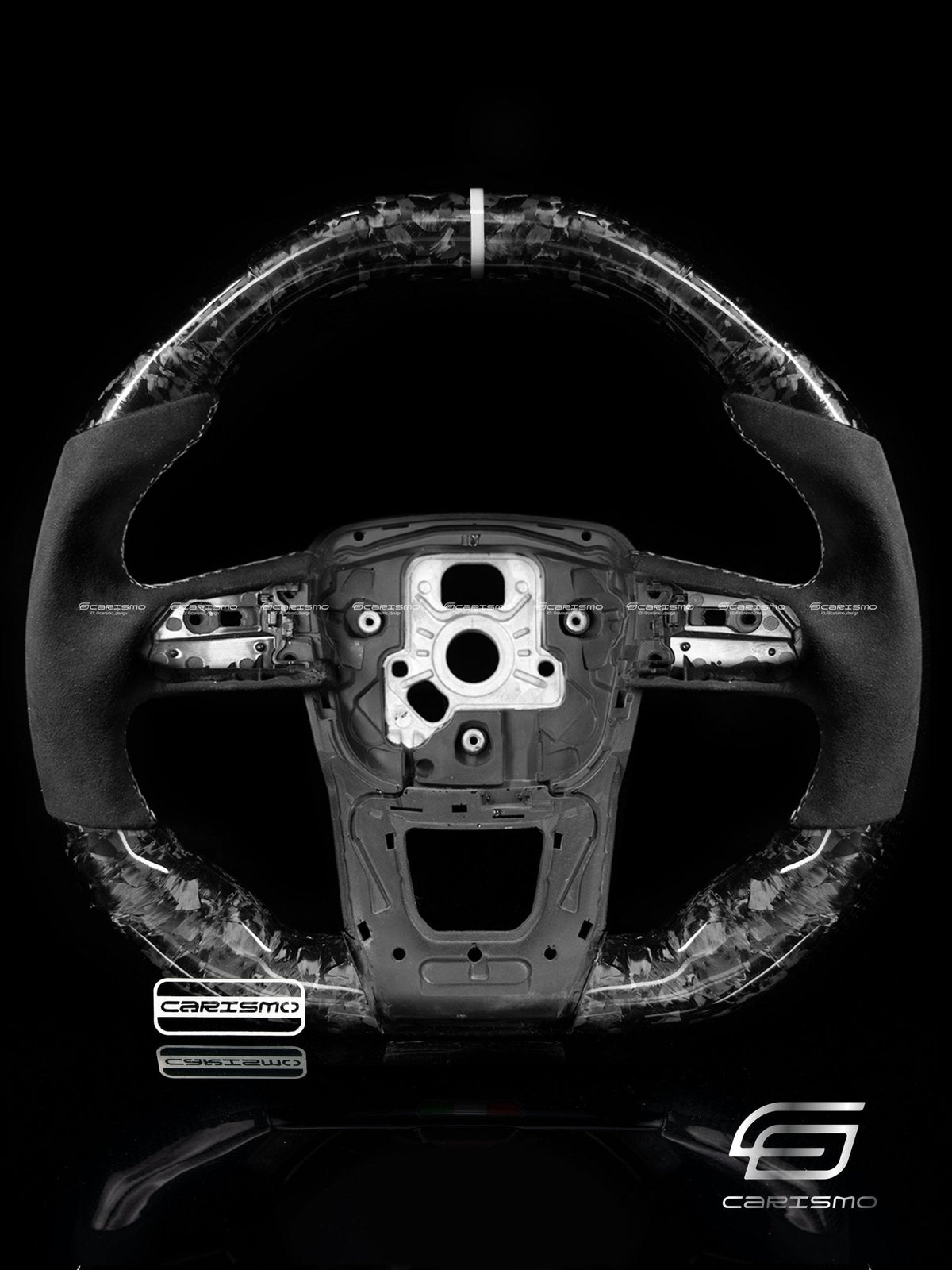 Carismo Steering Wheel For Lamborghini Urus - Signature - Gloss Forged Carbon - Alcantara