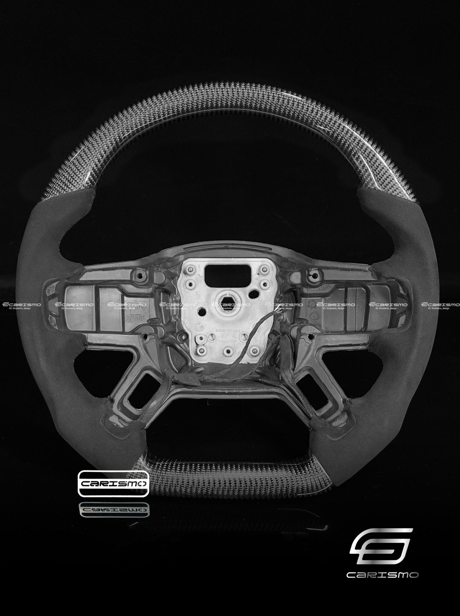Carismo Steering Wheel For Land Rover Defender (L663) - Sport - Gloss Carbon - Alcantara