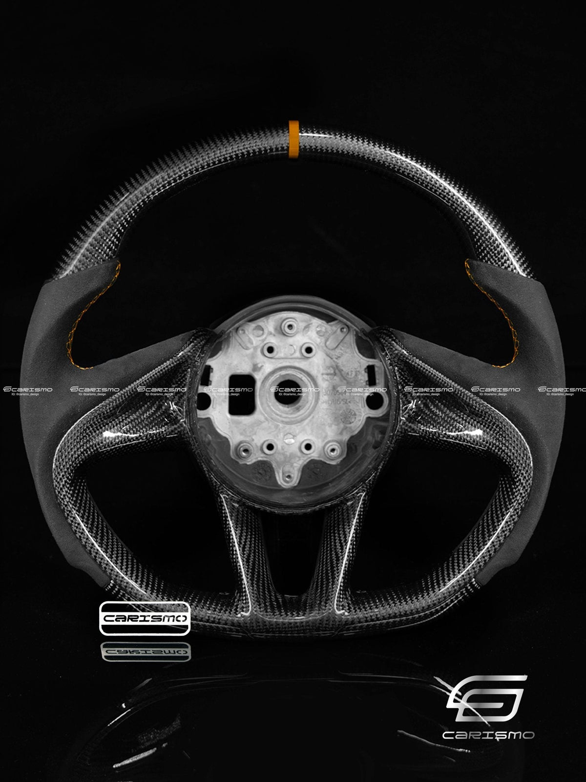 Carismo Steering Wheel For McLaren Super Series - Sport - Gloss Carbon - Alcantara