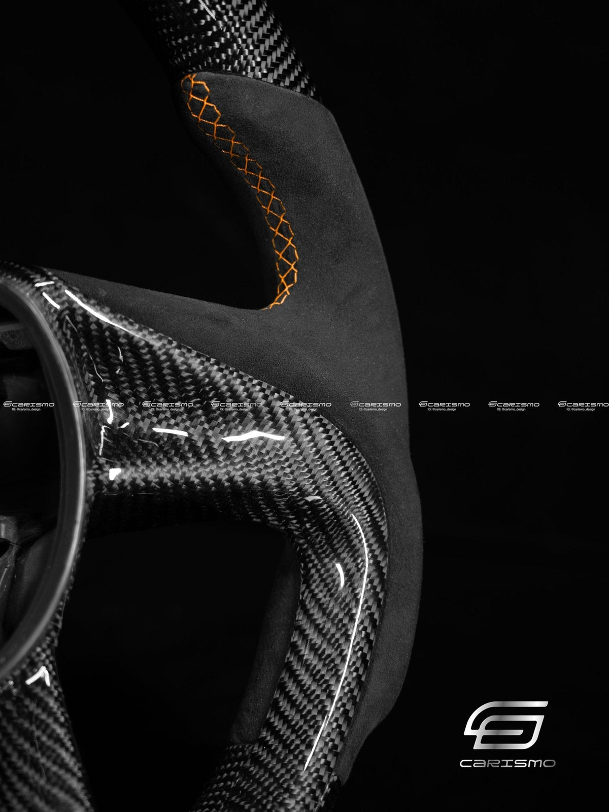 Carismo Steering Wheel For McLaren Super Series - Sport - Gloss Carbon - Alcantara
