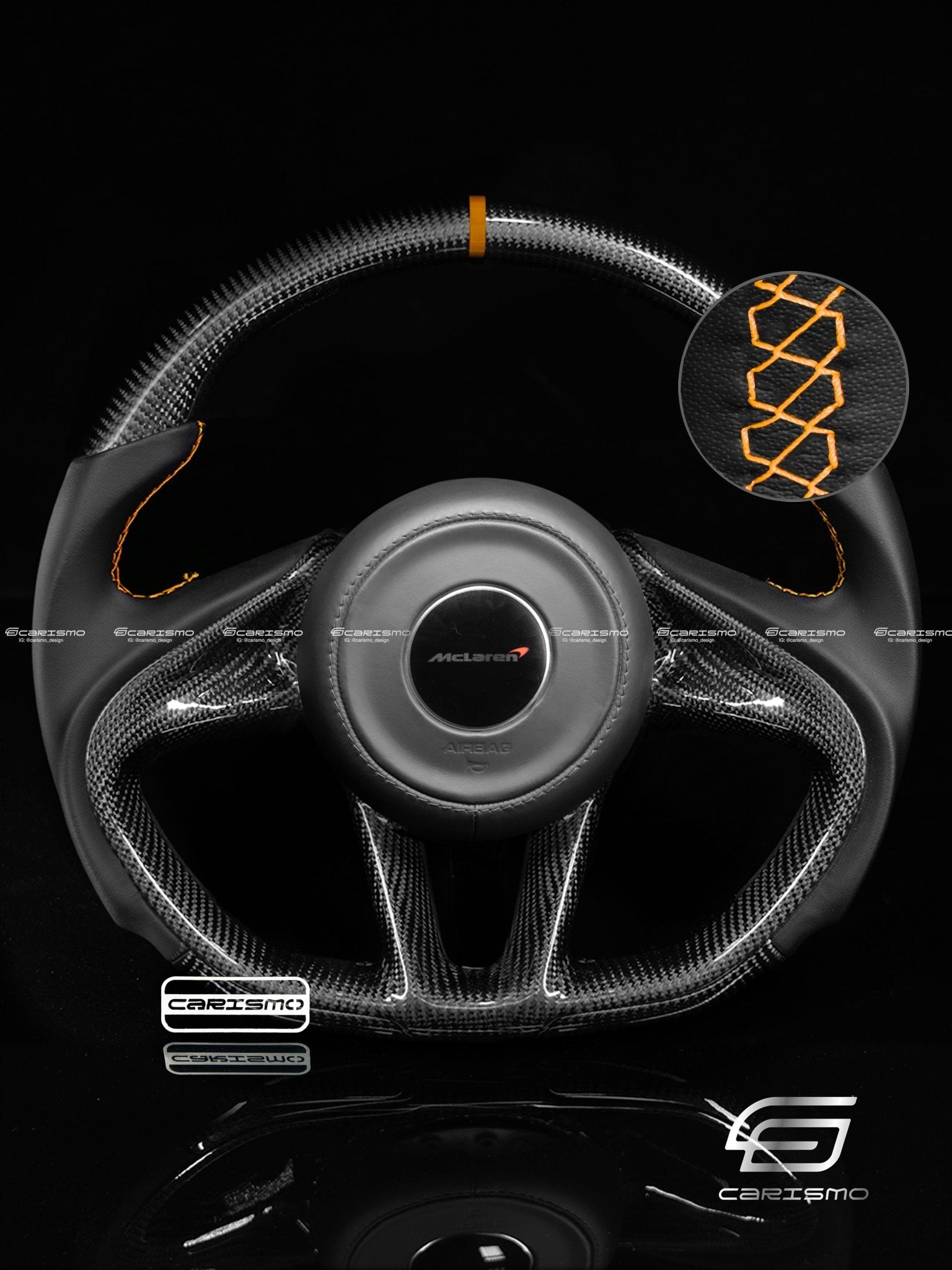 Carismo Steering Wheel For McLaren Super Series - Sport - Gloss Carbon - Smooth Leather