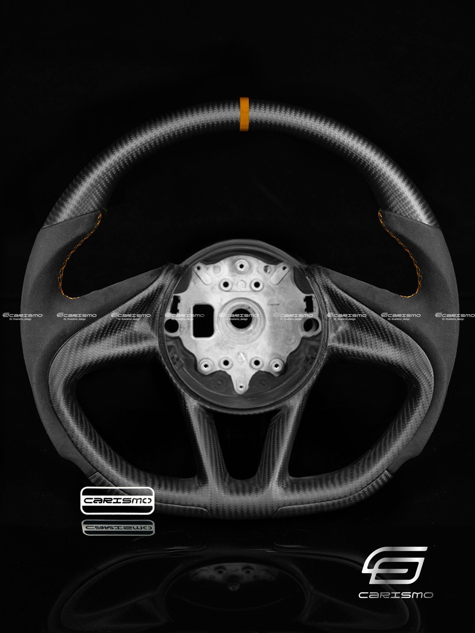 Carismo Steering Wheel For McLaren Super Series - Sport - Matte Carbon - Alcantara