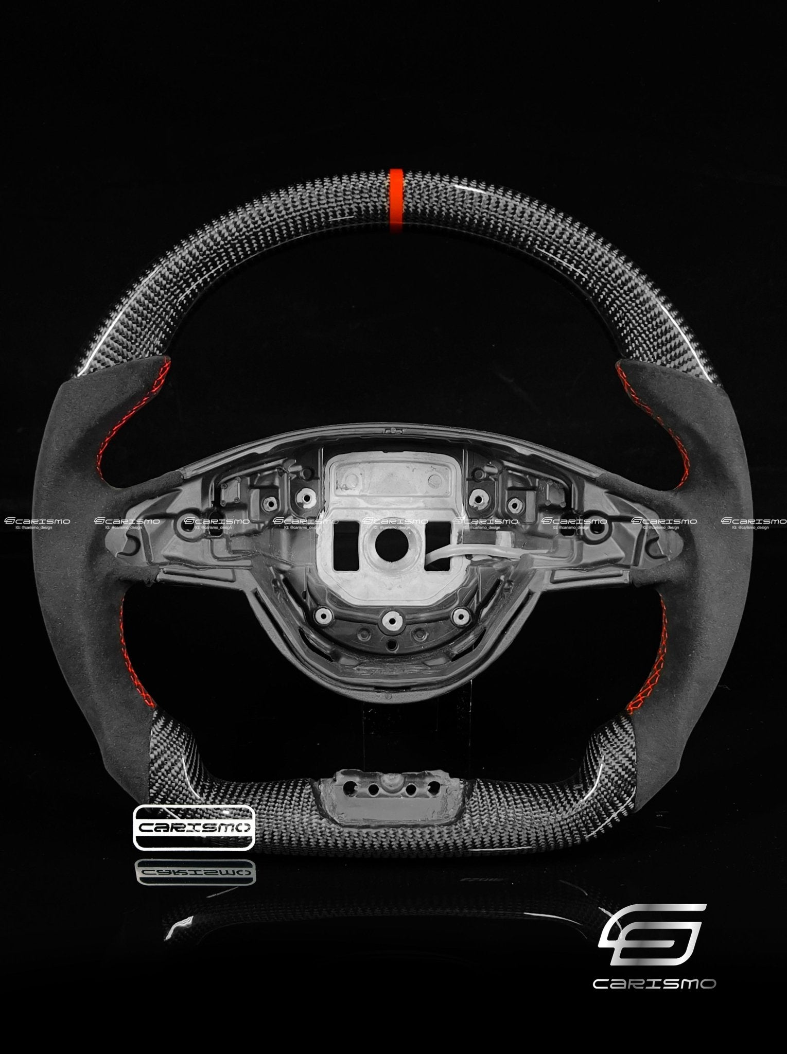 Carismo Steering Wheel For Mercedes/AMG (2016 AMG Performance Wheel) - Sport - Gloss Carbon - Alcantara