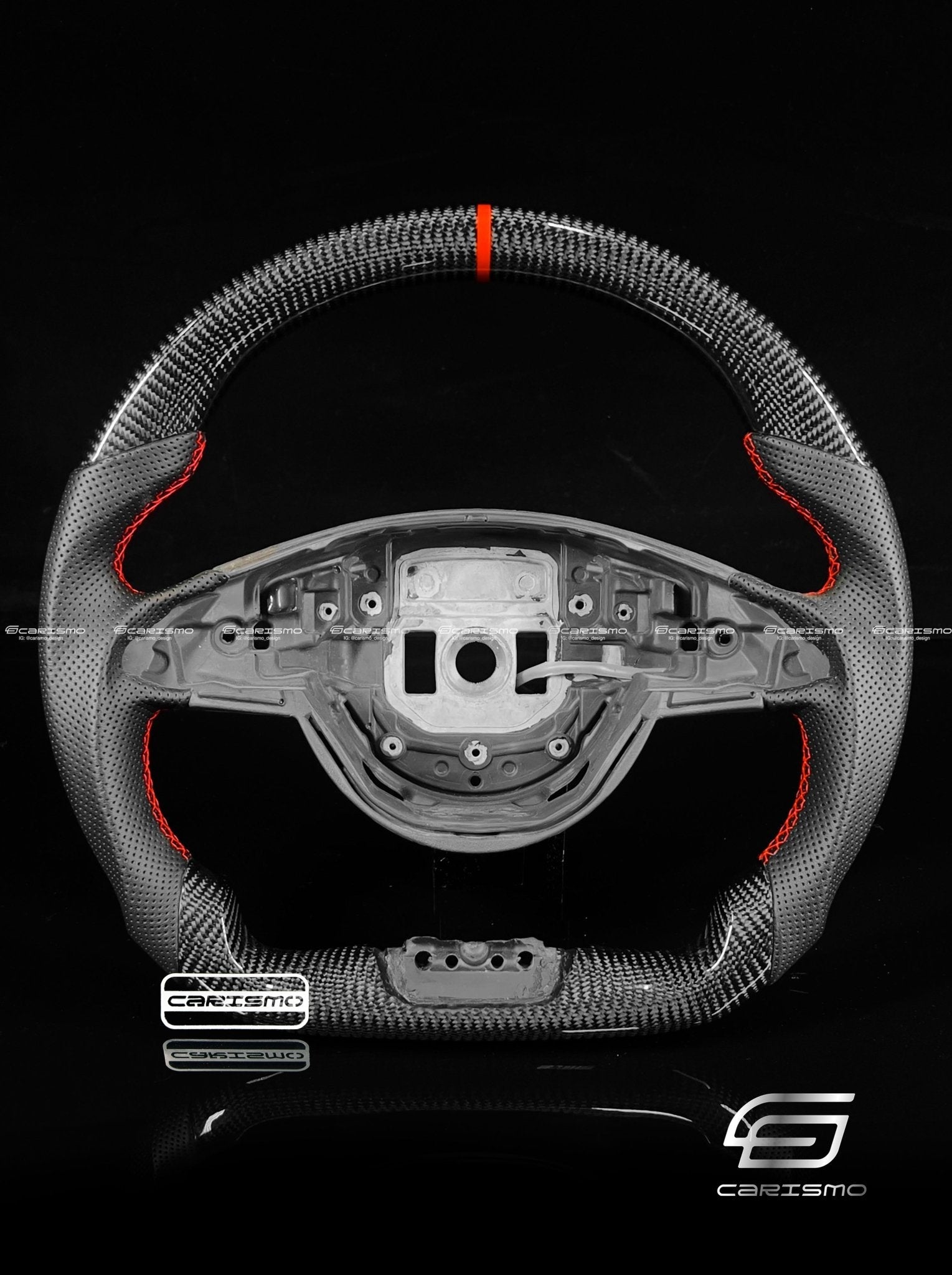 Carismo Steering Wheel For Mercedes/AMG (2016 AMG Performance Wheel) - Sport - Gloss Carbon - Perforated Leather