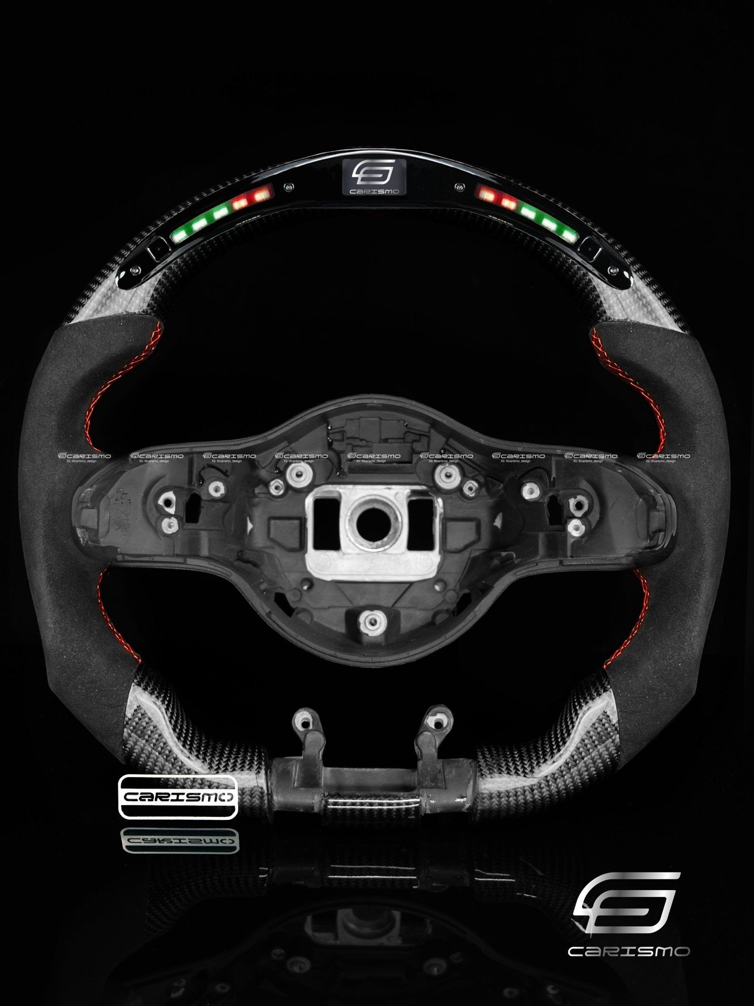 Carismo Steering Wheel For Mercedes/AMG (2020 AMG Performance Wheel) - Classic RPM LED - Gloss Carbon - Alcantara