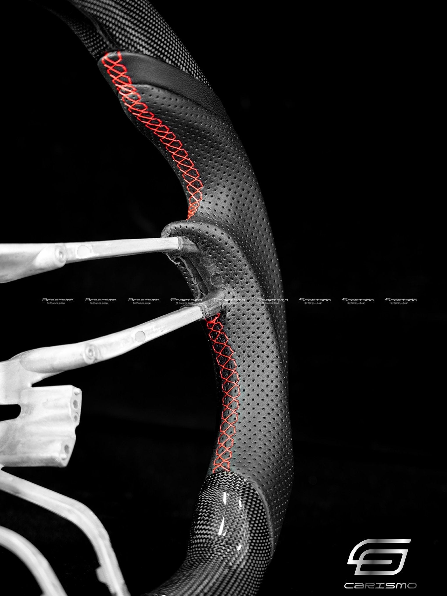 Carismo Steering Wheel For Porsche (991.2 Wheel) - Sport - Gloss Plain Carbon - Perforated Leather