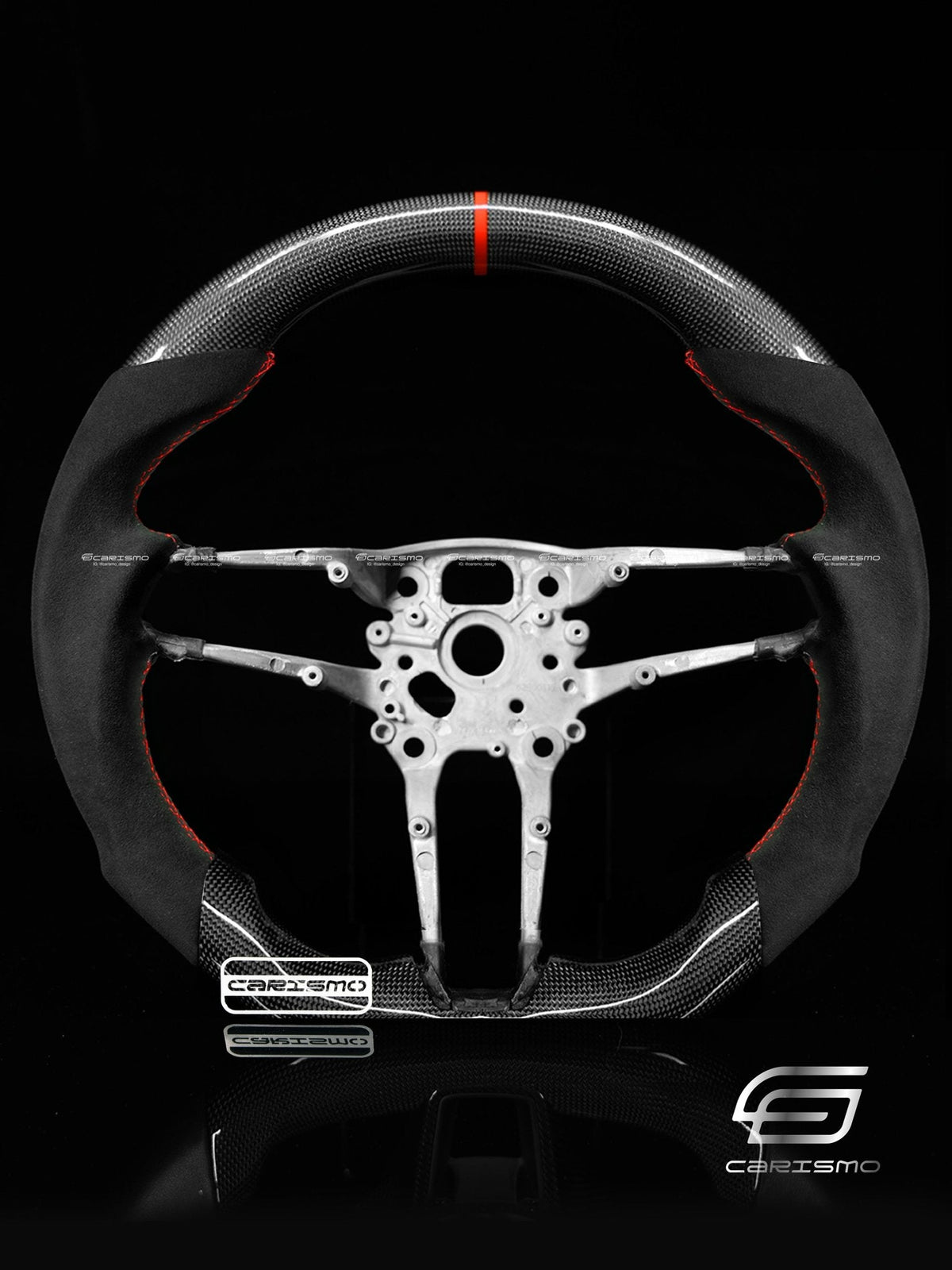 Carismo Steering Wheel For Porsche (992.1 Wheel) - Sport - Gloss Plain Carbon - Alcantara