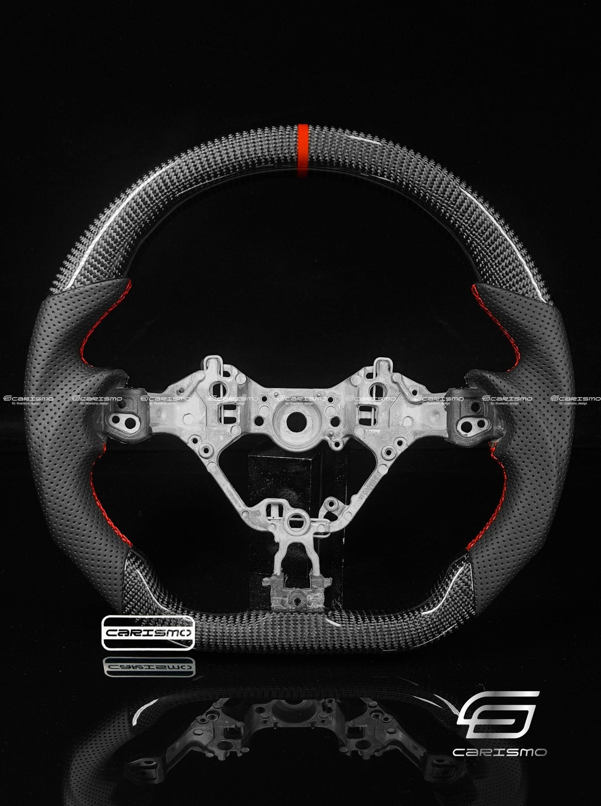 Carismo Steering Wheel For Toyota GR86 (ZN8) - Sport - Gloss Carbon - Perforated Leather