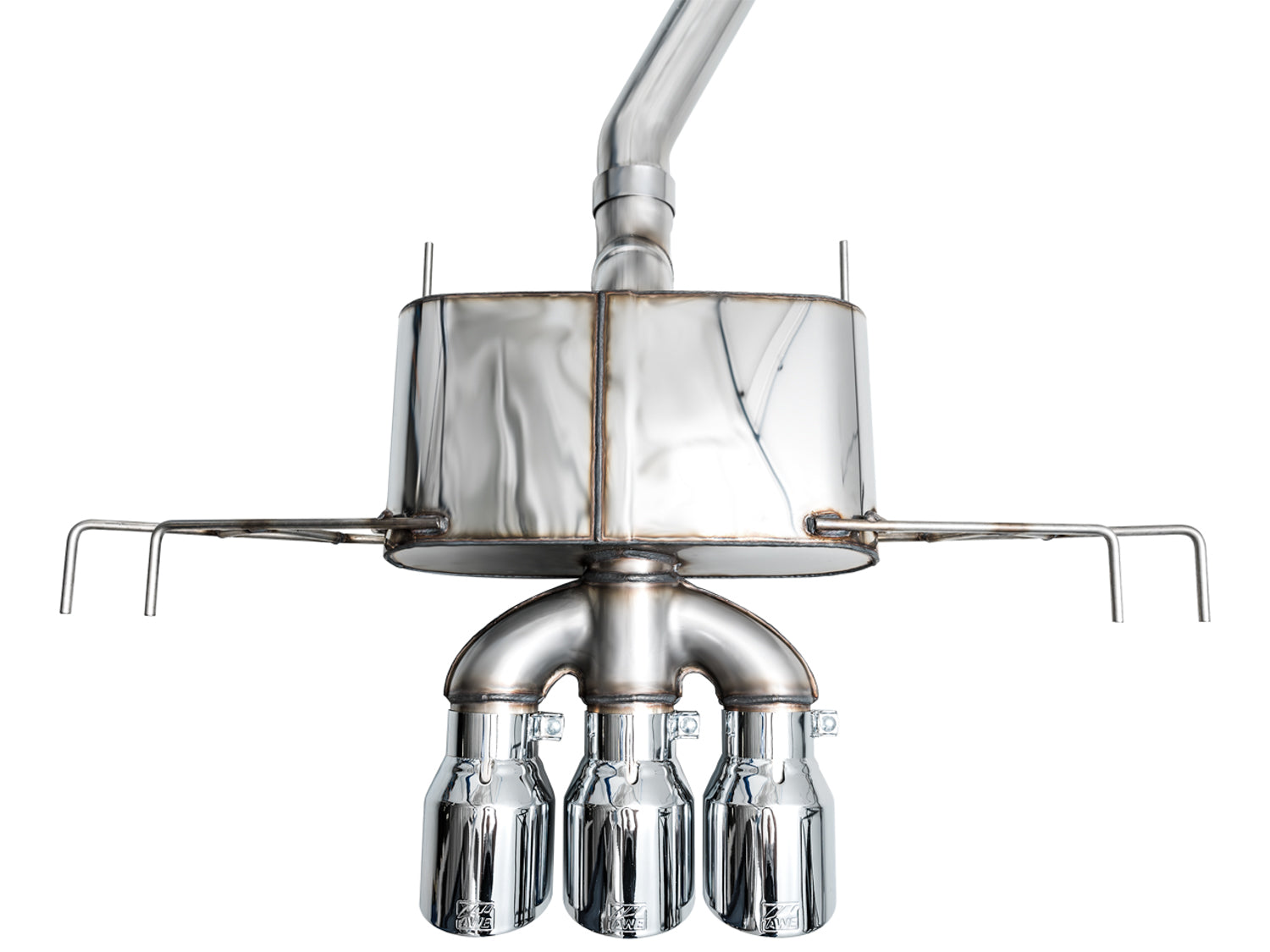 AWE Touring Edition Exhaust for FL5 Civic Type R - Triple Chrome Silver Tips